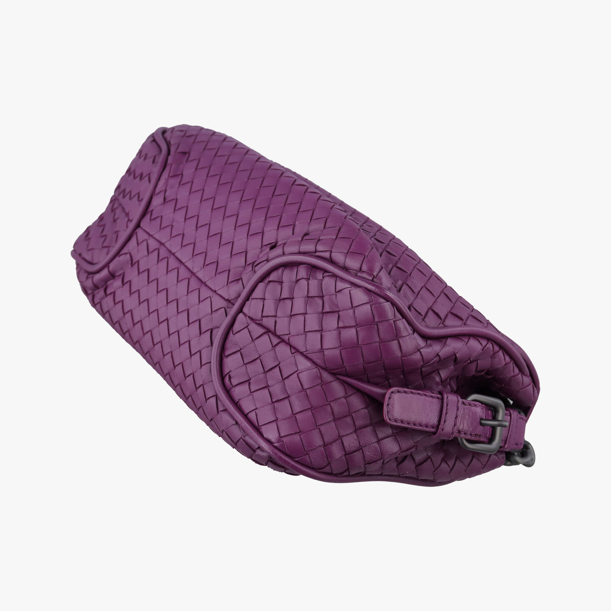 Pre-owned Bottega Veneta Intrecciato Purple lambskin  shoulderbag | stylenewstar