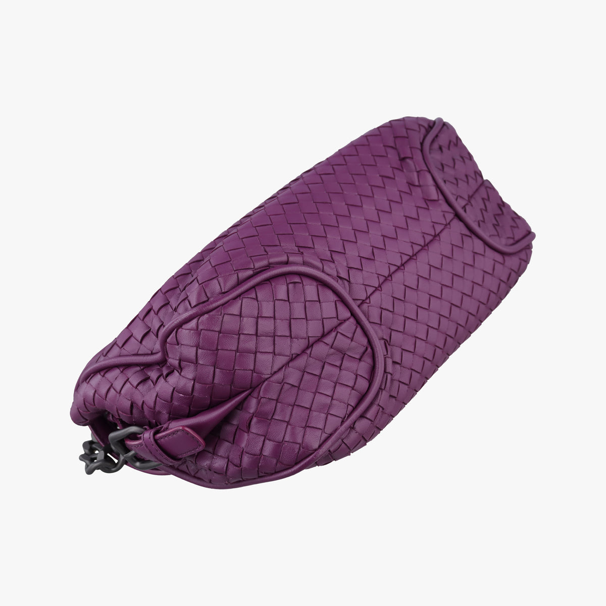 Pre-owned Bottega Veneta Intrecciato Purple lambskin  shoulderbag | stylenewstar