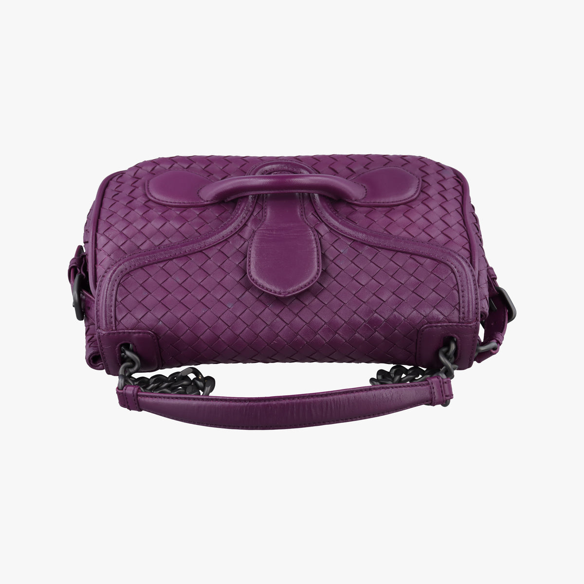 Pre-owned Bottega Veneta Intrecciato Purple lambskin  shoulderbag | stylenewstar