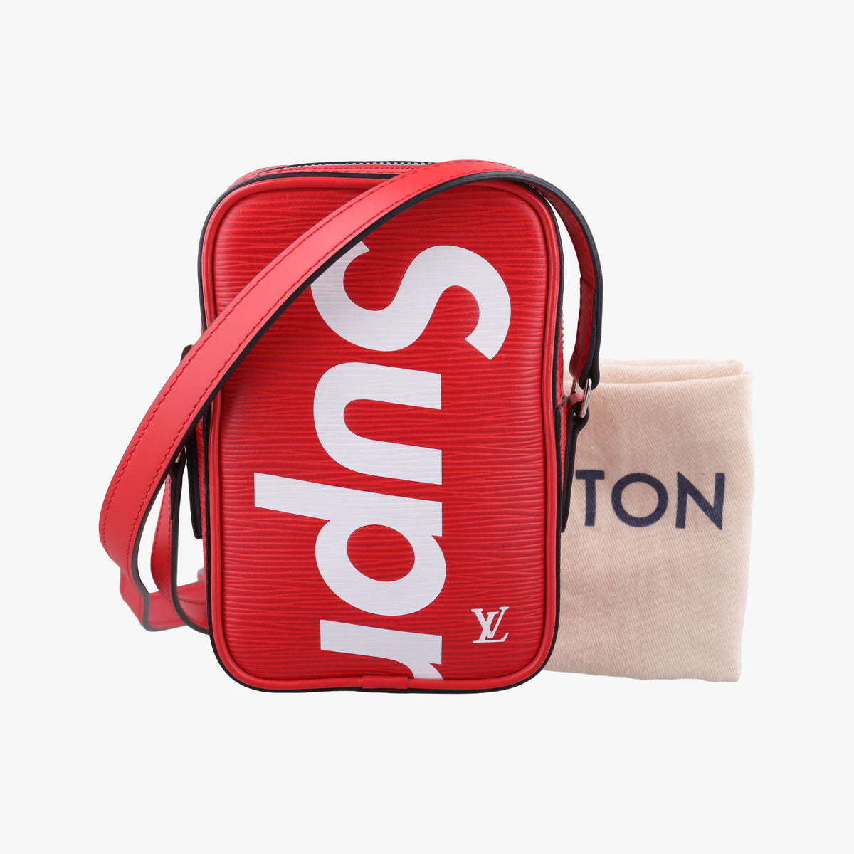 Secondhand Louis Vuitton Danube PPM Supreme Collaboration ROUGE×white Epi M53434 shoulderbag | stylenewstar