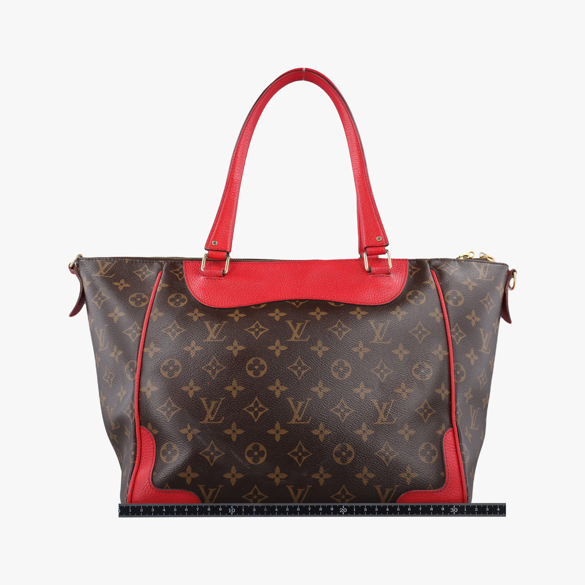 Pre-owned Louis Vuitton ESTRELA brown×COQUELICOT Monogram Canvas×calf leather M51193 shoulderbag | stylenewstar