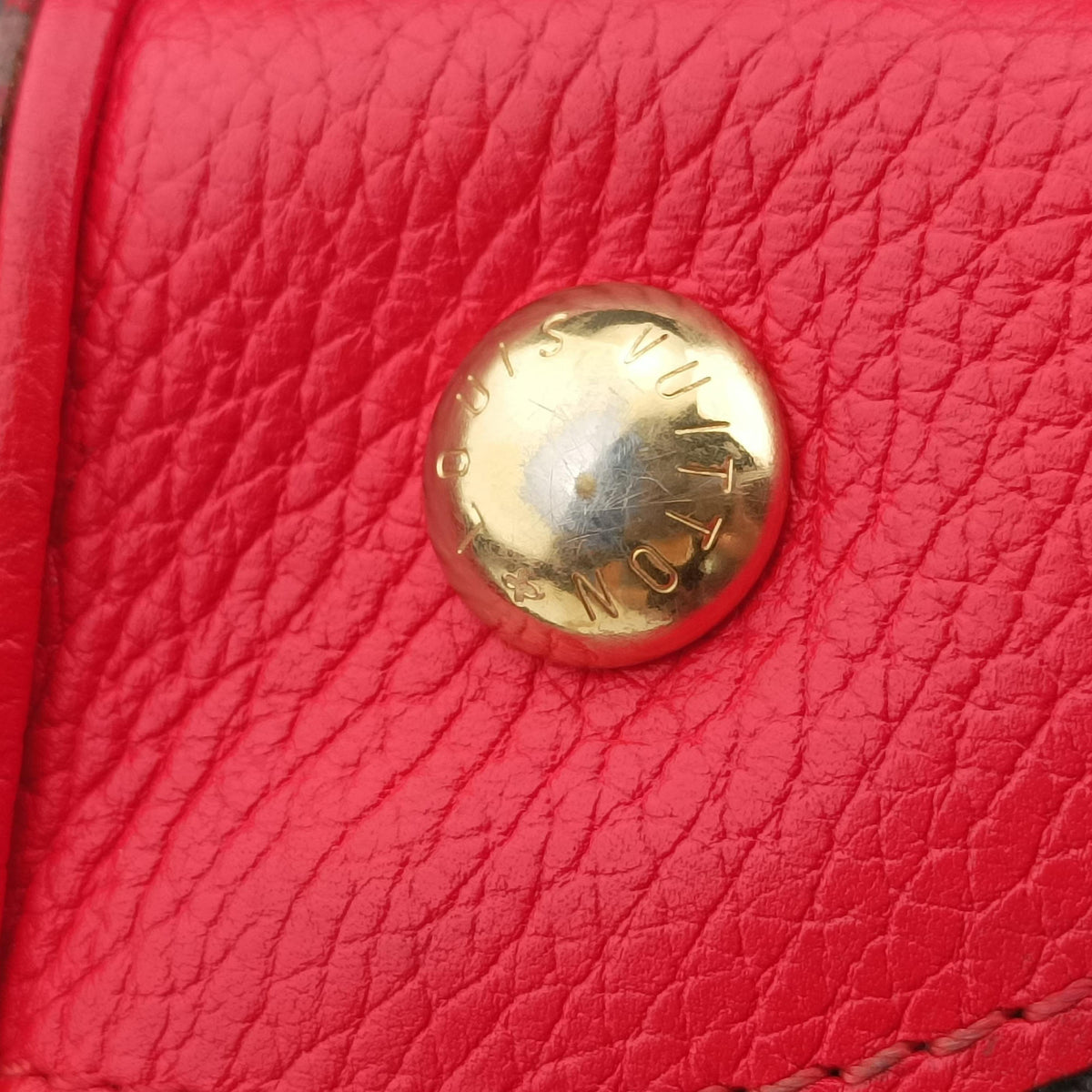 Pre-owned Louis Vuitton ESTRELA brown×COQUELICOT Monogram Canvas×calf leather M51193 shoulderbag | stylenewstar