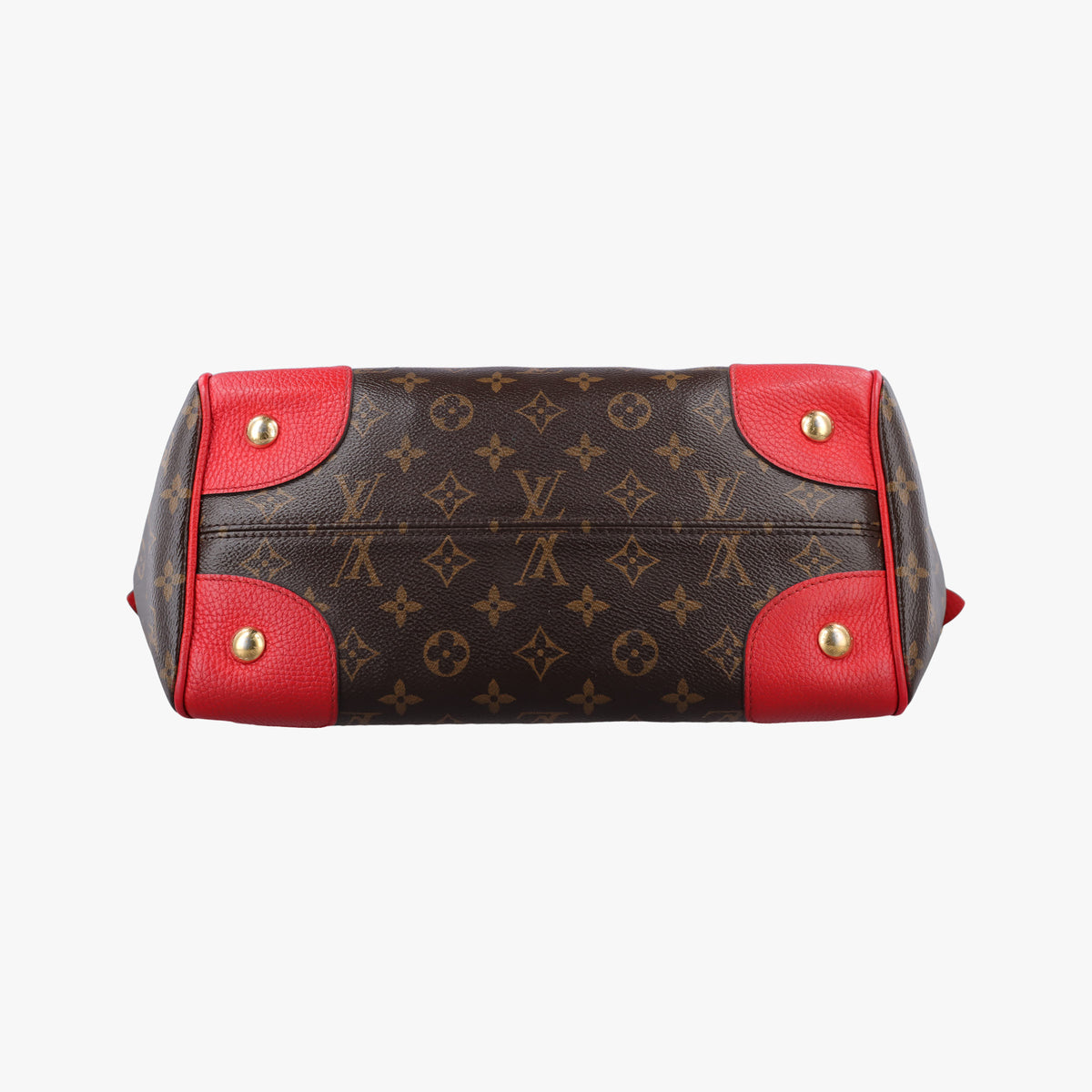 Pre-owned Louis Vuitton ESTRELA brown×COQUELICOT Monogram Canvas×calf leather M51193 shoulderbag | stylenewstar