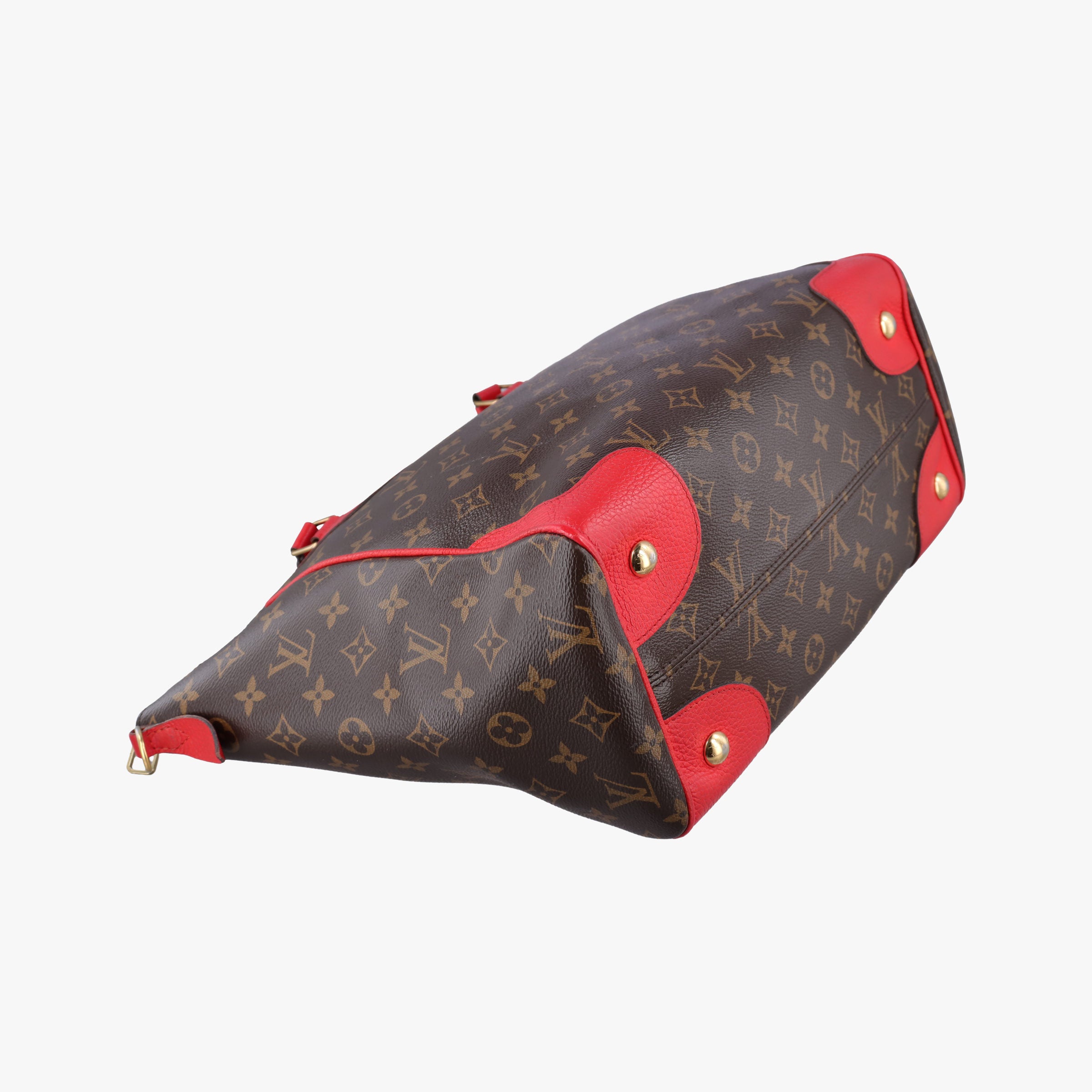 Pre-owned Louis Vuitton ESTRELA brown×COQUELICOT Monogram Canvas×calf leather M51193 shoulderbag | stylenewstar