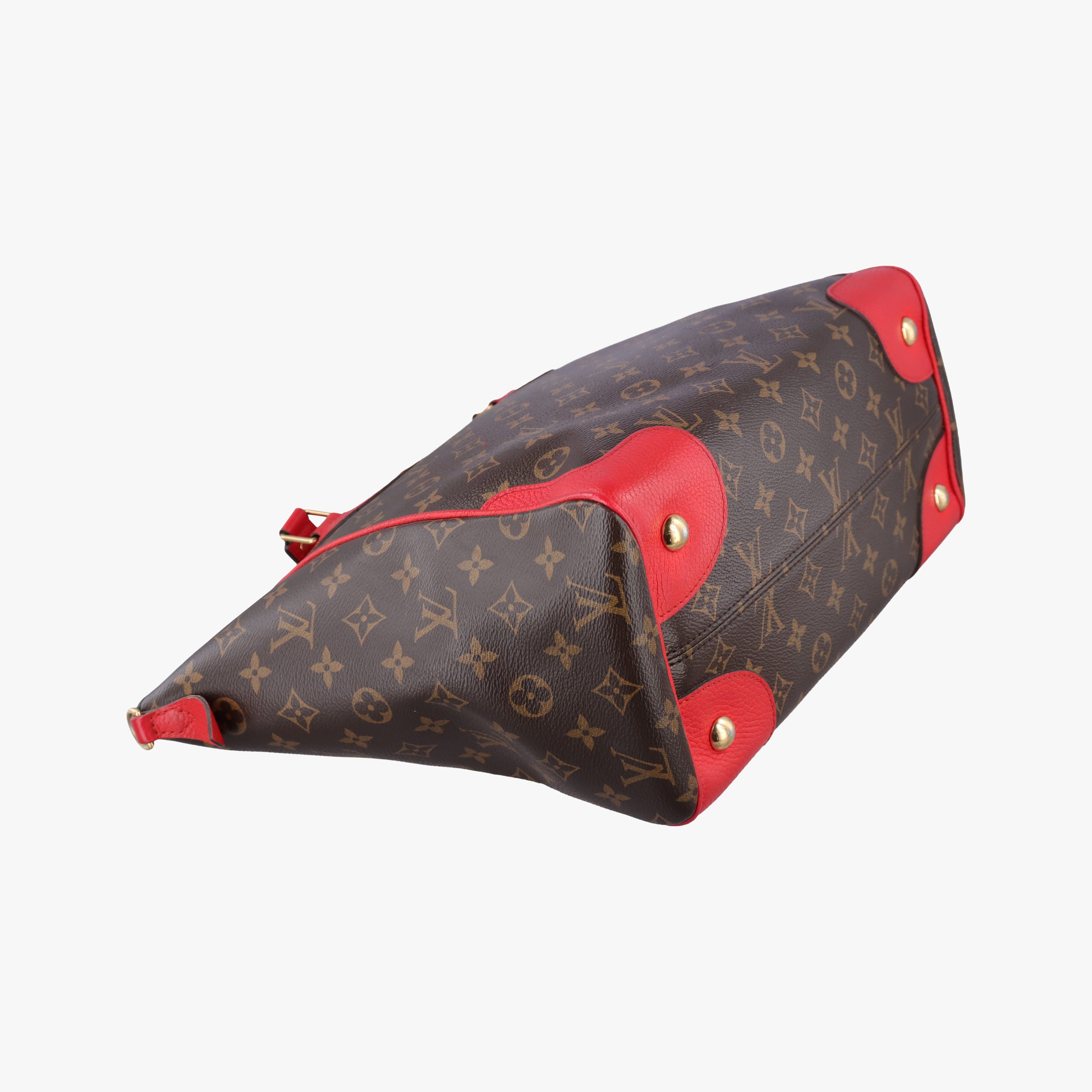 Pre-owned Louis Vuitton ESTRELA brown×COQUELICOT Monogram Canvas×calf leather M51193 shoulderbag | stylenewstar