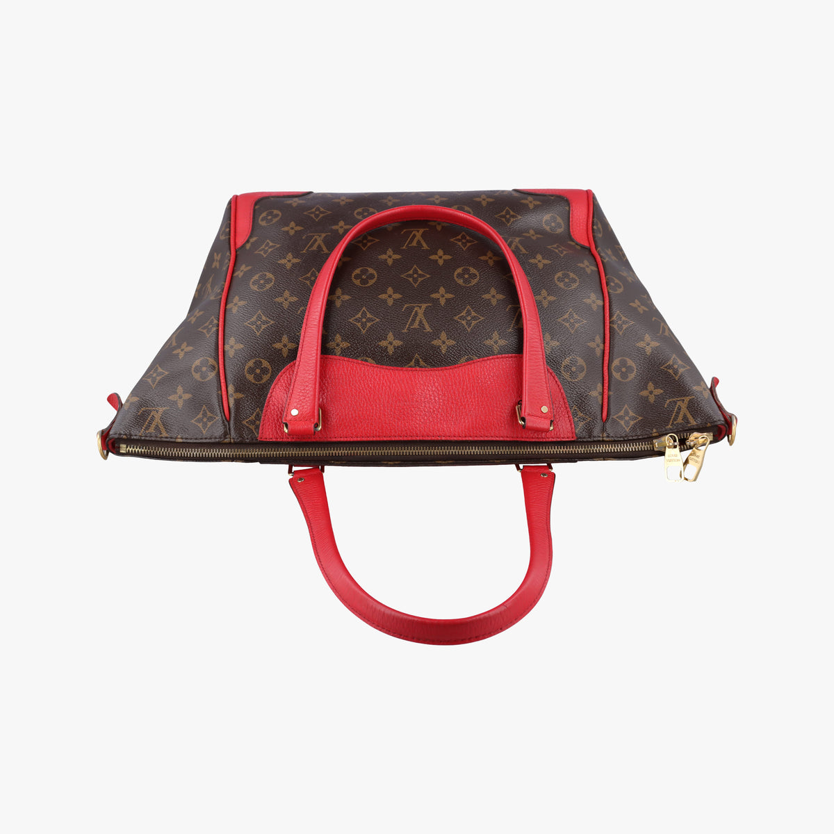 Pre-owned Louis Vuitton ESTRELA brown×COQUELICOT Monogram Canvas×calf leather M51193 shoulderbag | stylenewstar