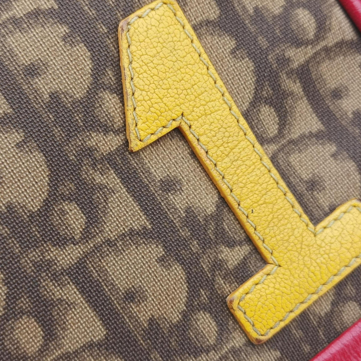 Pre-owned Christian Dior Rasta Trotter Messenger beige×Multicolour PVC coated canvas  shoulderbag | stylenewstar