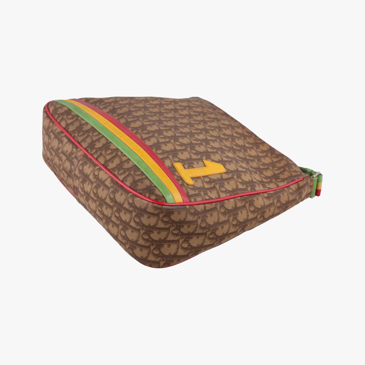 Pre-owned Christian Dior Rasta Trotter Messenger beige×Multicolour PVC coated canvas  shoulderbag | stylenewstar
