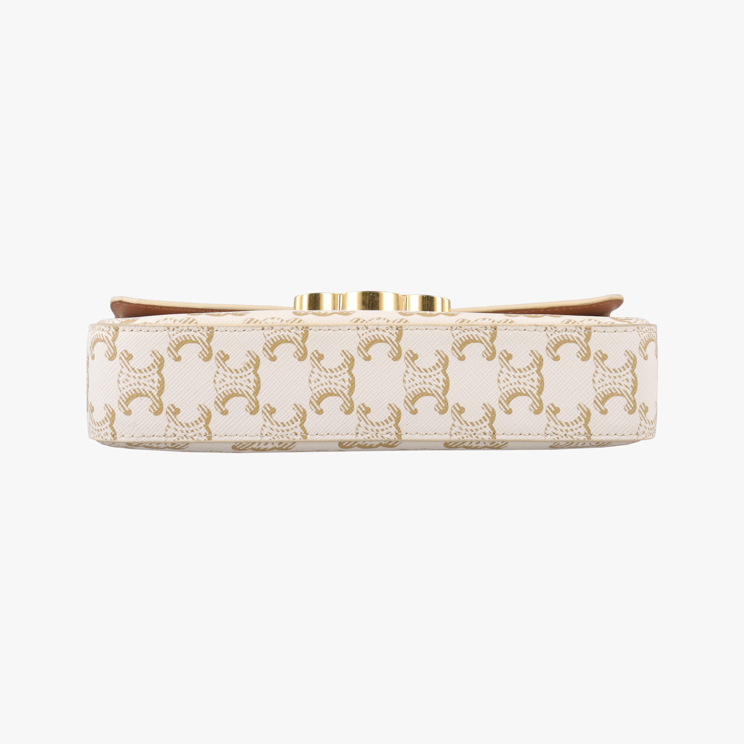 Vintage Celine Teen Triomphe White PVC coated canvas  shoulderbag | stylenewstar