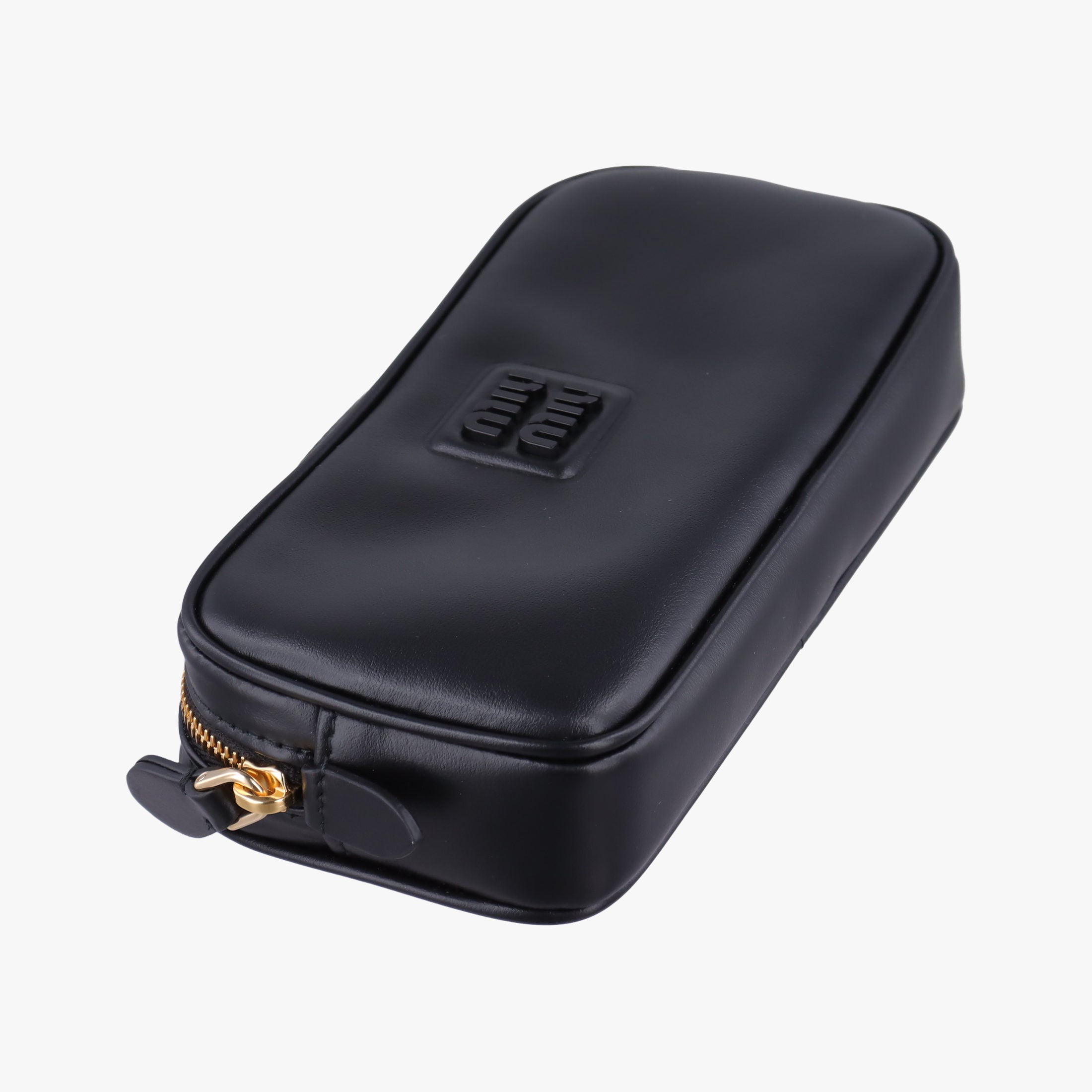 Pre-owned Miu Miu Logo belt Black leather  bum bag/waist bag | stylenewstar