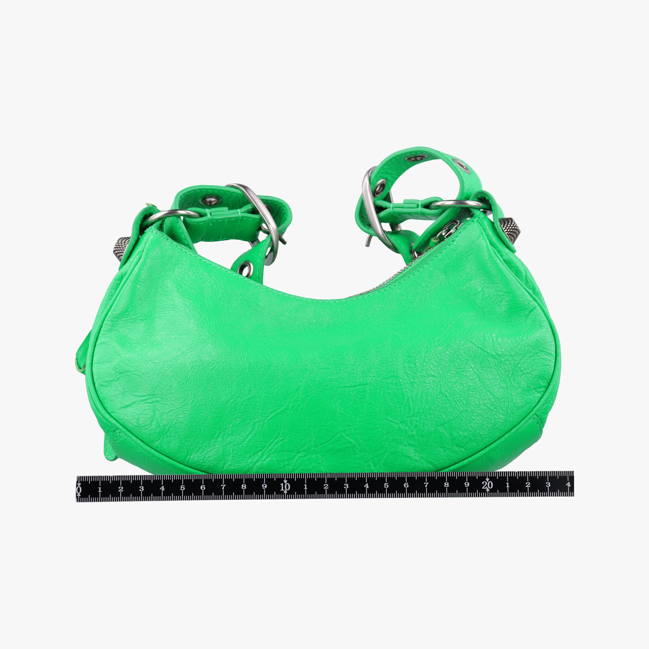 Pre-owned Balenciaga Le Cagole Green lambskin  shoulderbag | stylenewstar