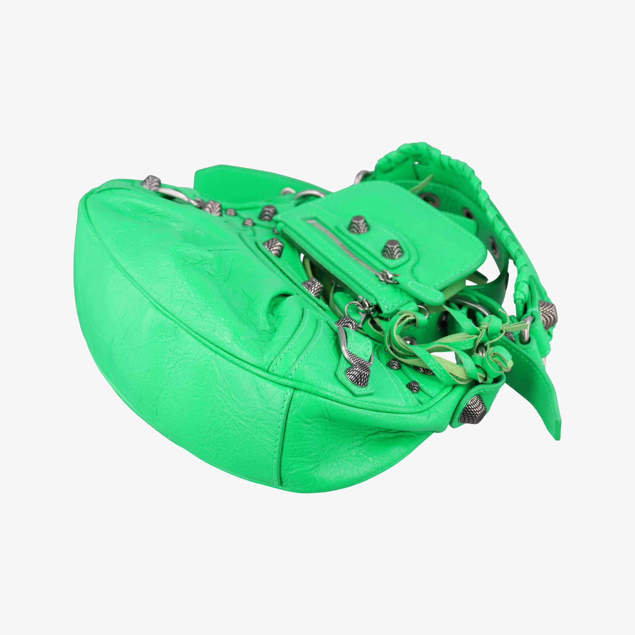 Pre-owned Balenciaga Le Cagole Green lambskin  shoulderbag | stylenewstar