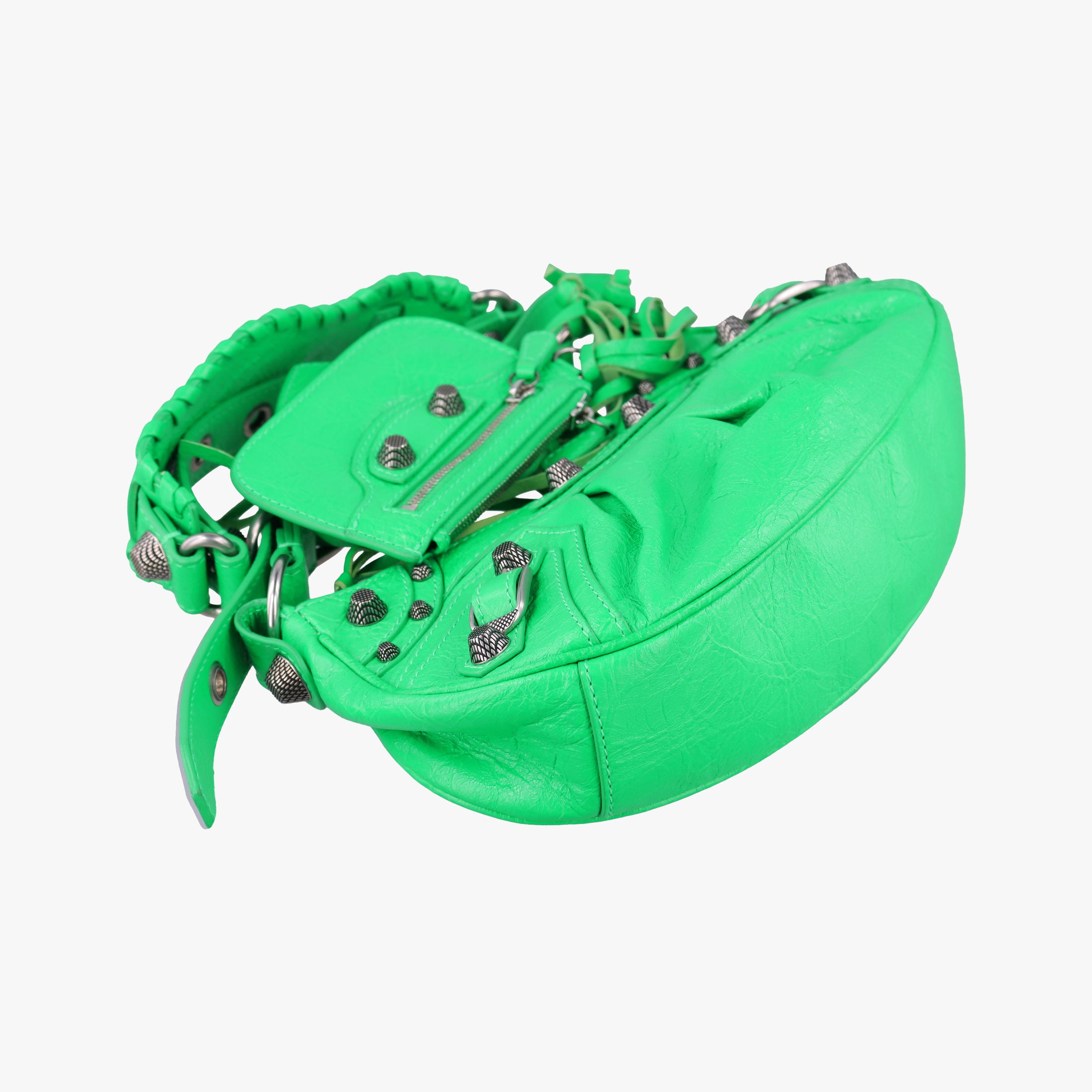Pre-owned Balenciaga Le Cagole Green lambskin  shoulderbag | stylenewstar