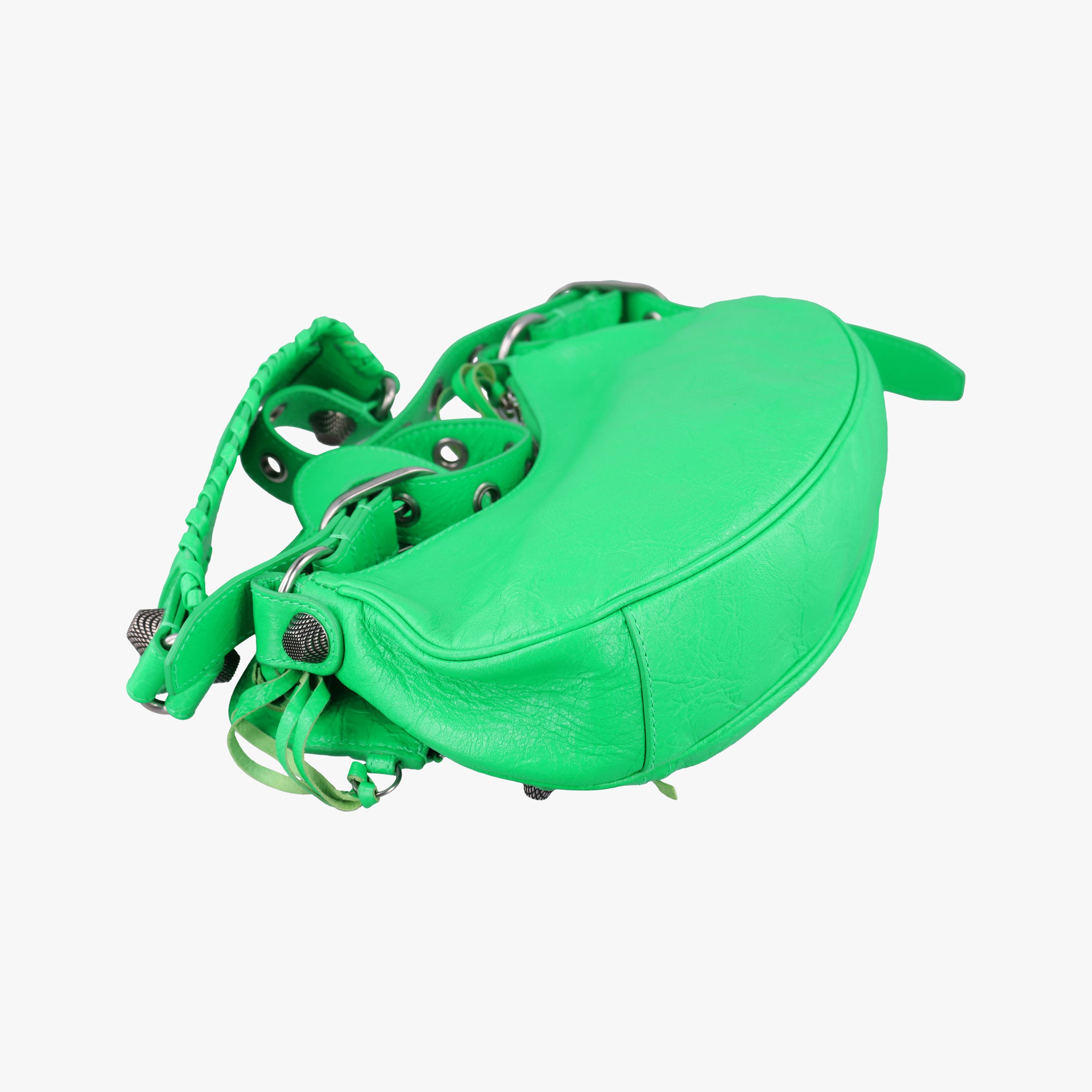 Pre-owned Balenciaga Le Cagole Green lambskin  shoulderbag | stylenewstar