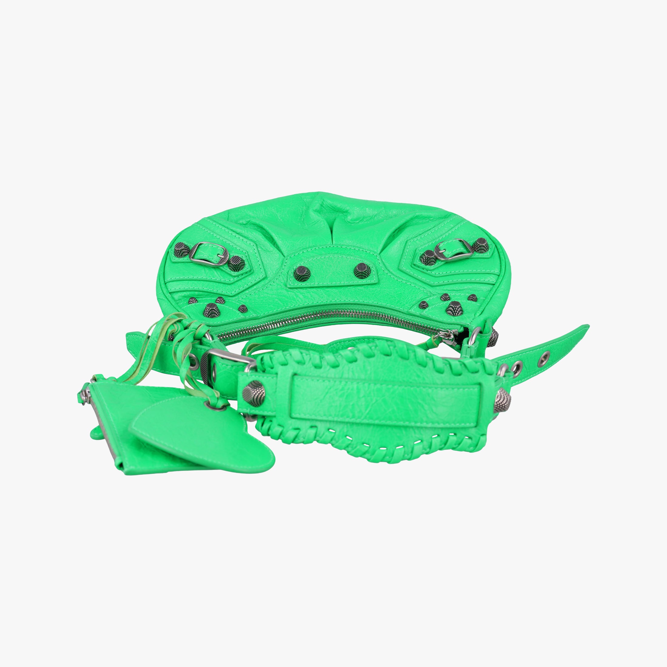Pre-owned Balenciaga Le Cagole Green lambskin  shoulderbag | stylenewstar
