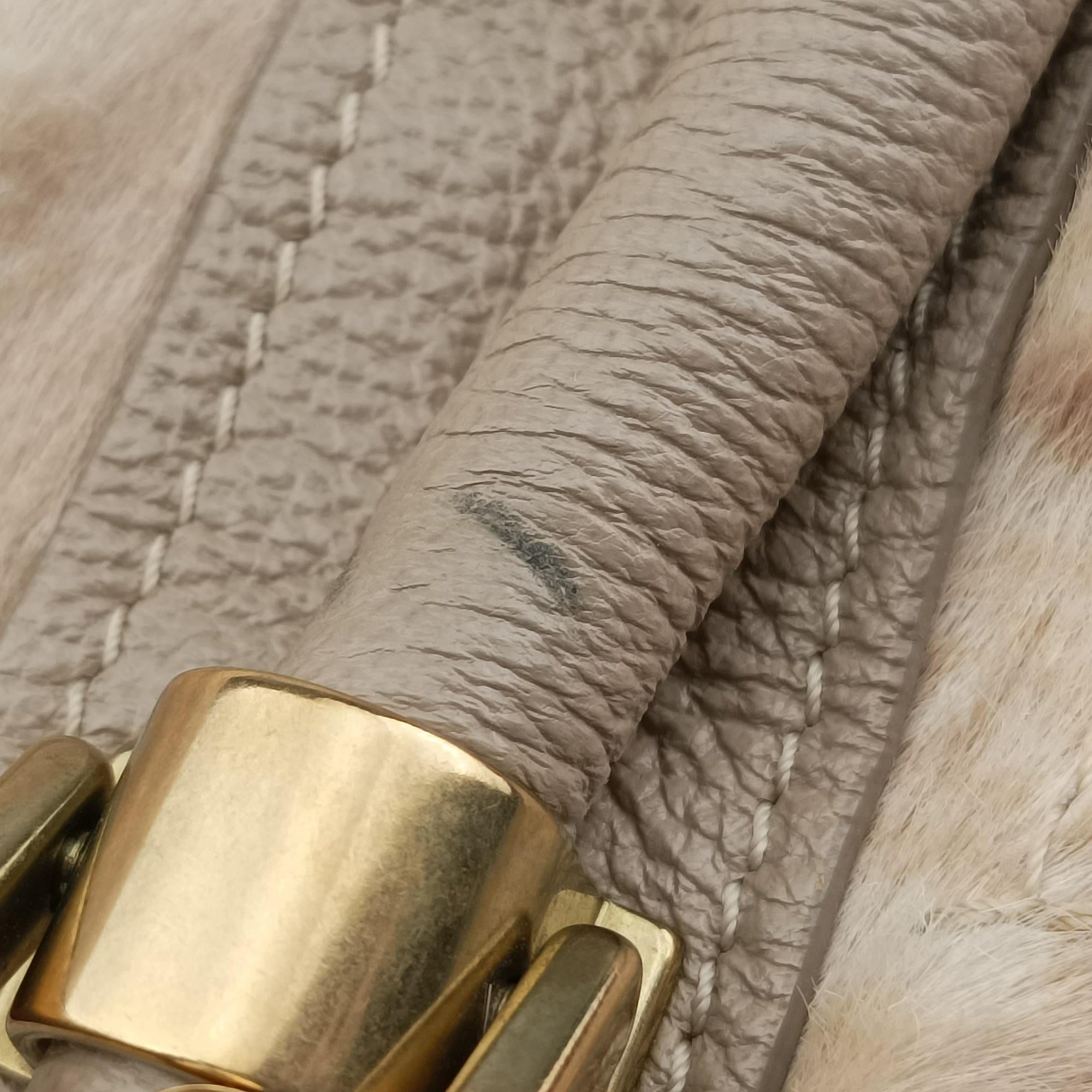 Pre-owned Chloe Paraty Beige ponyhair x Leather  shoulderbag | stylenewstar