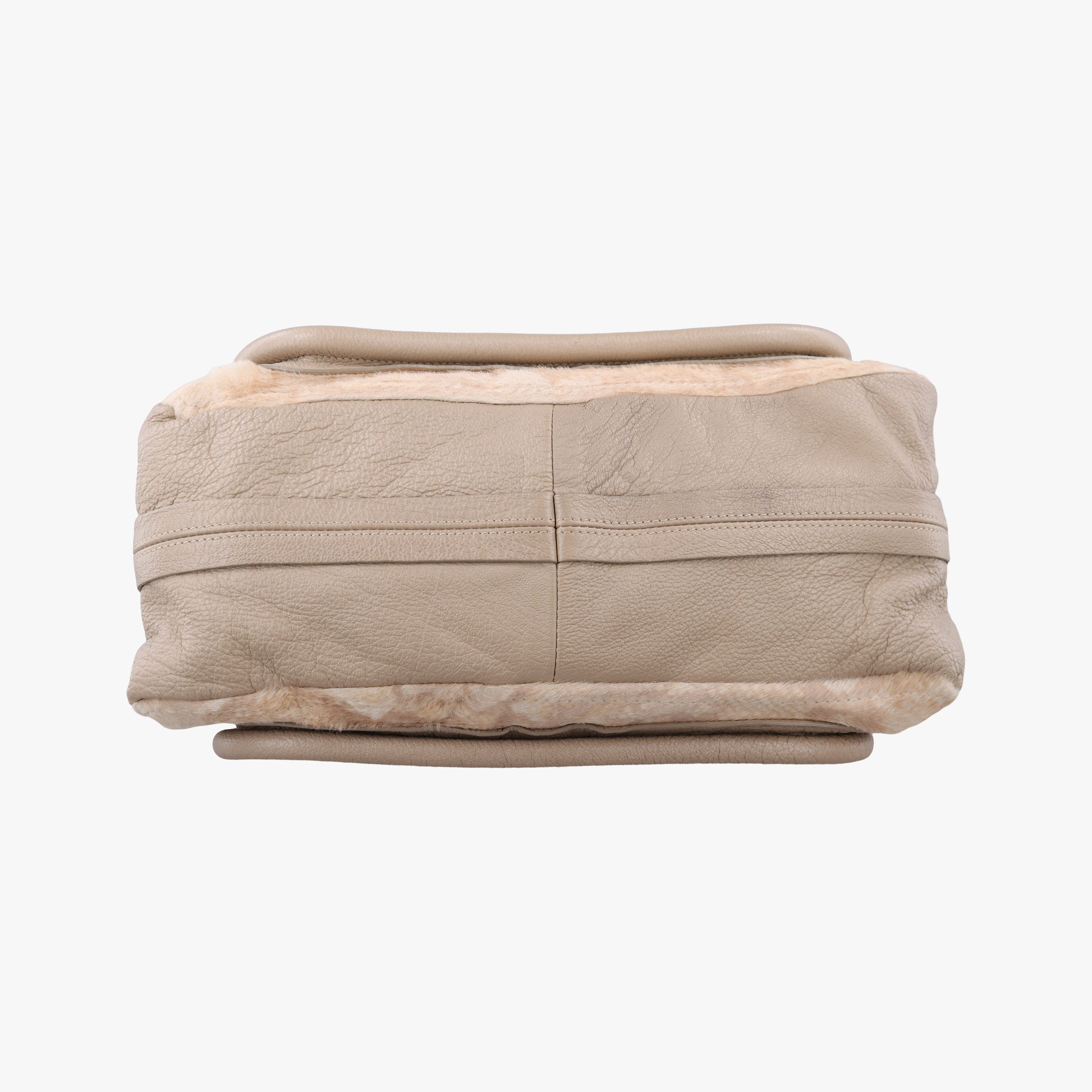 Pre-owned Chloe Paraty Beige ponyhair x Leather  shoulderbag | stylenewstar