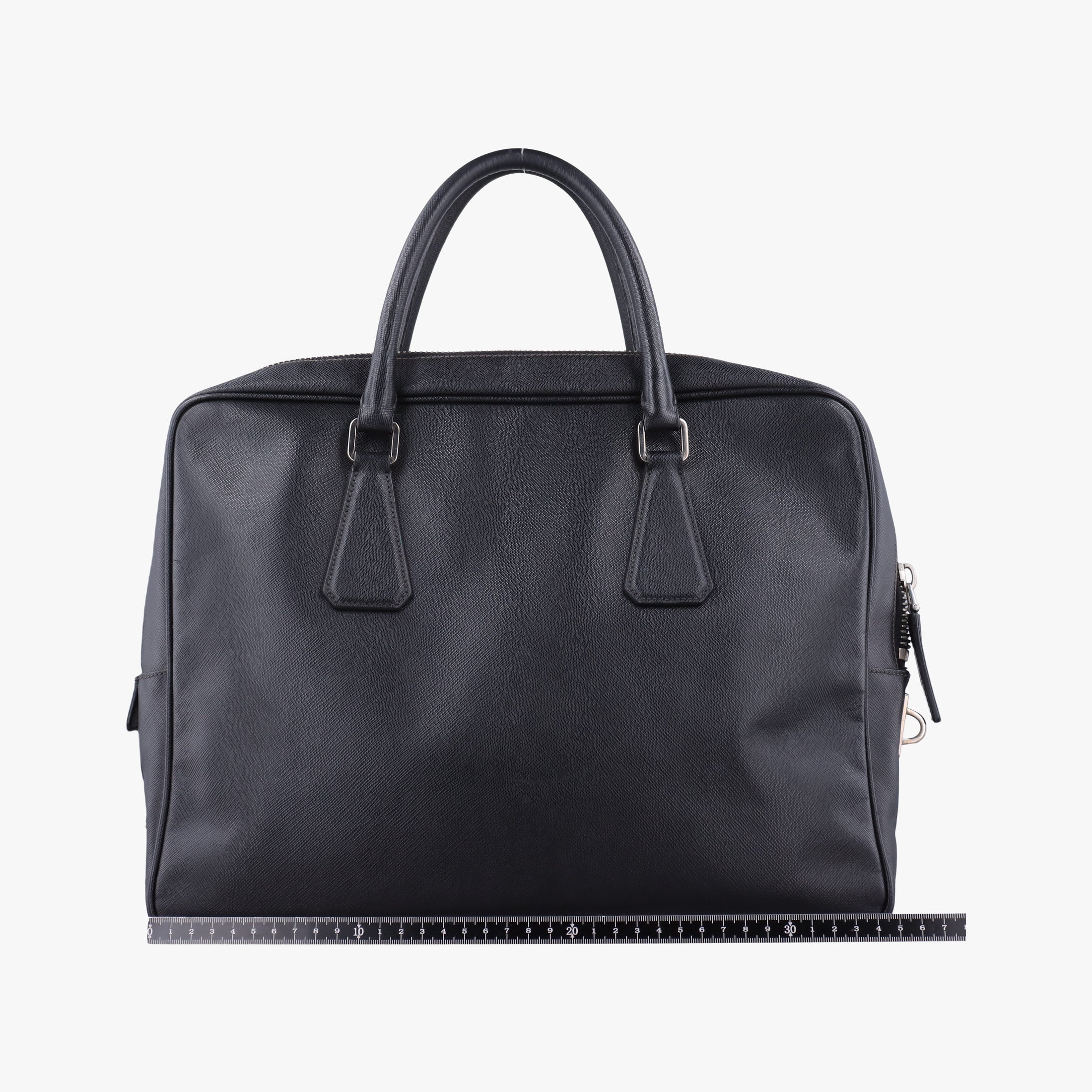 Pre-owned Prada business bag briefcase Black SAFFIANO Leather 2VE363 handbag | stylenewstar