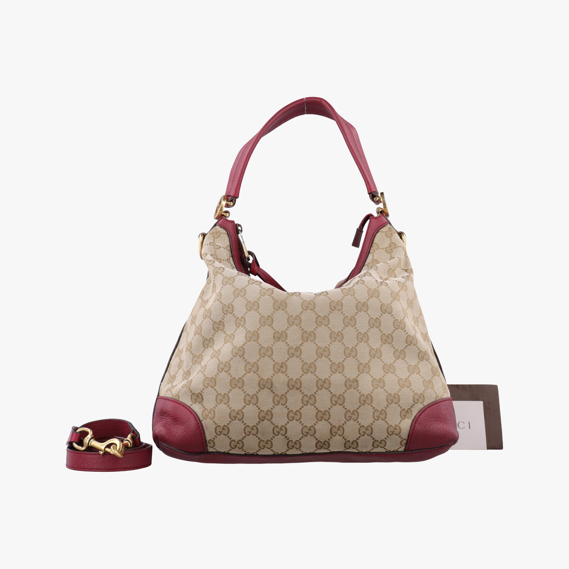 Pre-owned Gucci Miss GG Hobo khaki canvas×leather 326514 shoulderbag | stylenewstar