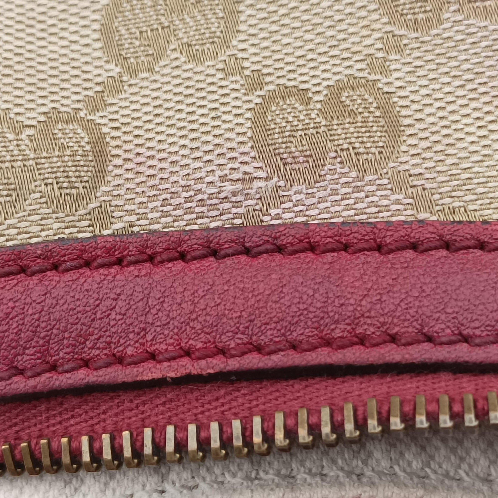 Pre-owned Gucci Miss GG Hobo khaki canvas×leather 326514 shoulderbag | stylenewstar