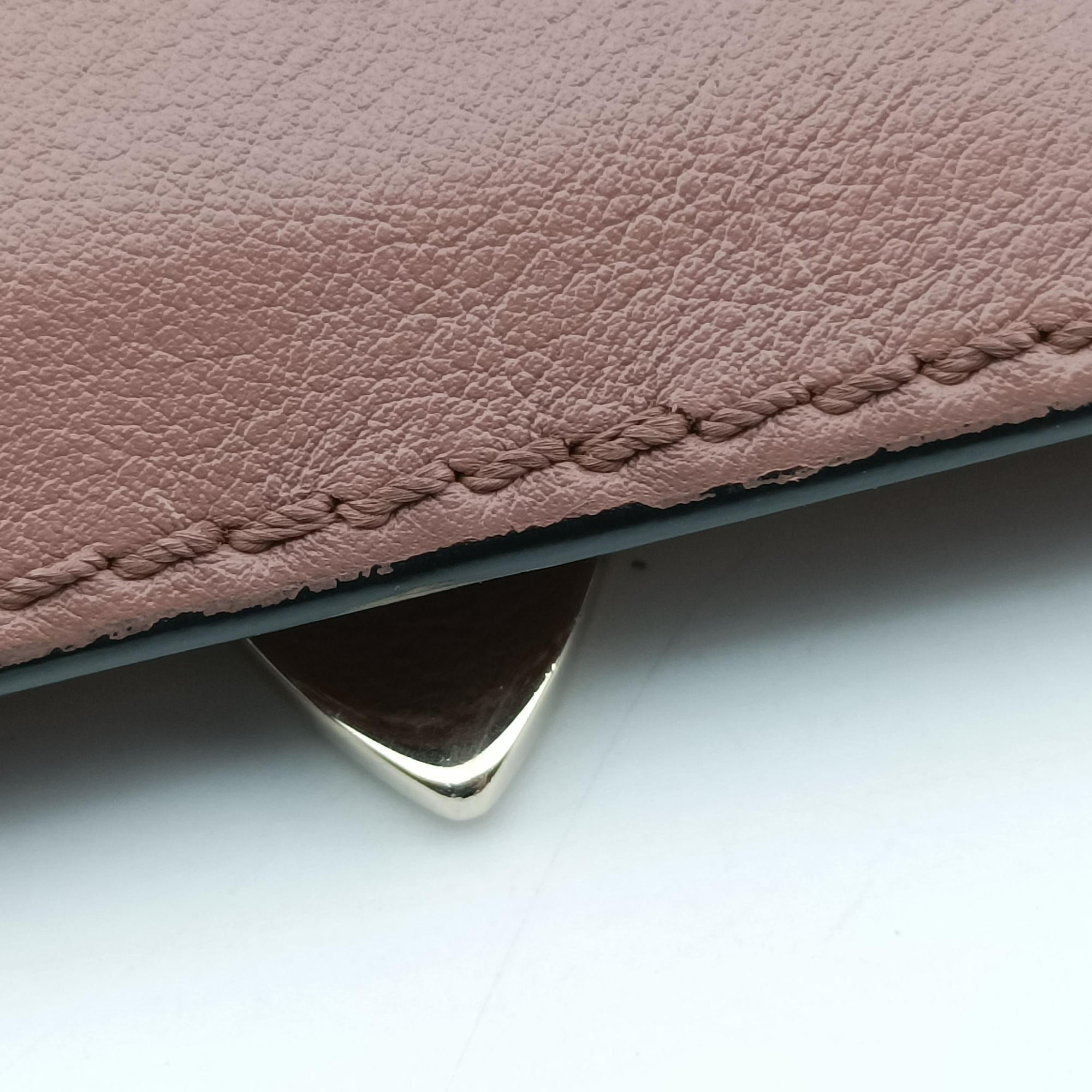 Pre-owned Valentino Rockstud PinkBrown Leather  shoulderbag | stylenewstar