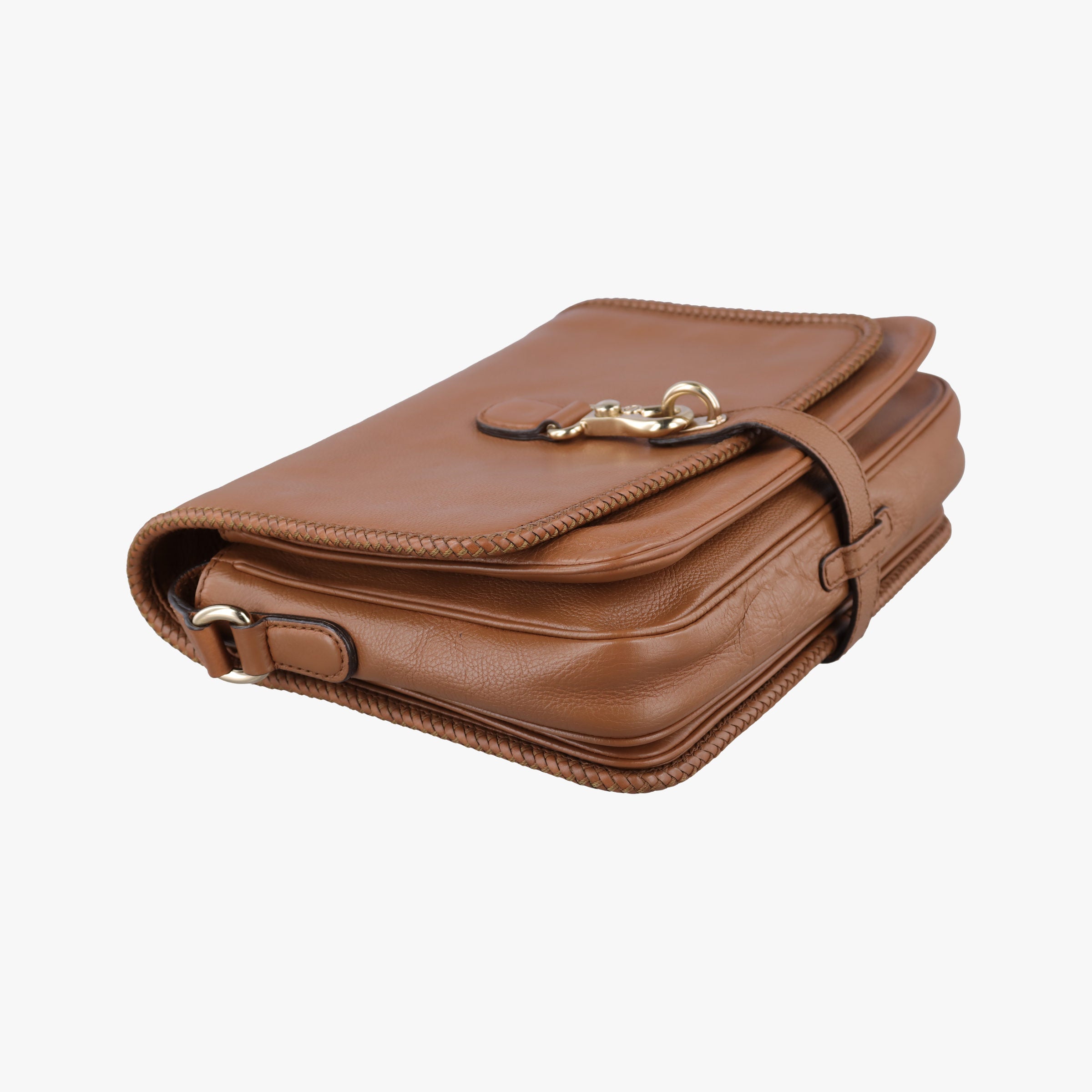 Pre-owned Gucci Marrakech Messenger Brown leather 257024 shoulderbag | stylenewstar
