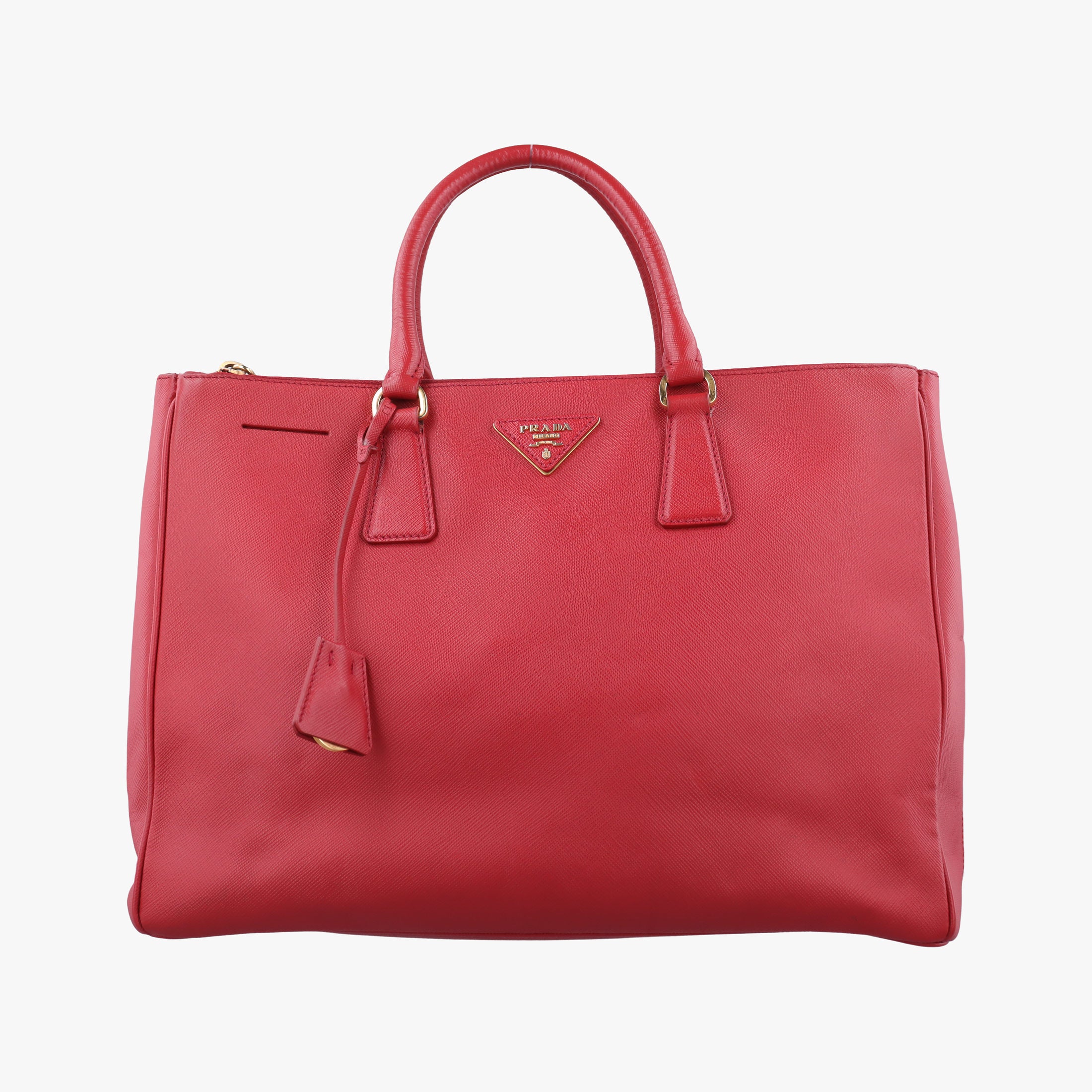 Pre-owned Prada Galleria Red SAFFIANO Leather BN1786 handbag | stylenewstar