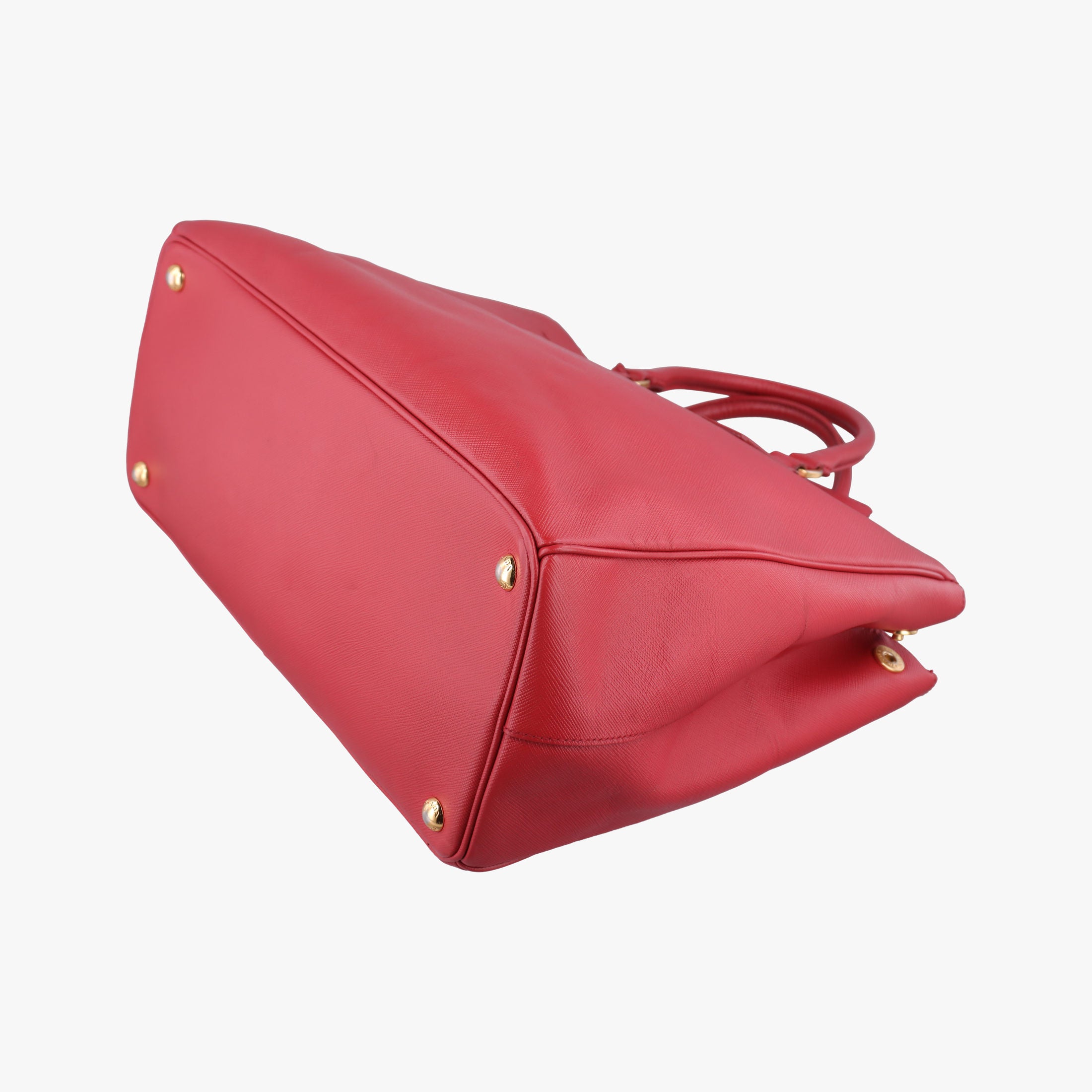 Pre-owned Prada Galleria Red SAFFIANO Leather BN1786 handbag | stylenewstar