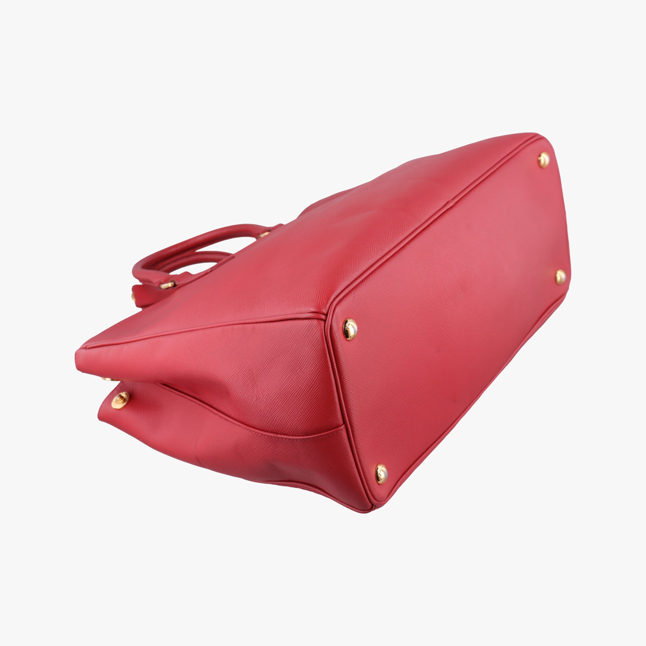 Pre-owned Prada Galleria Red SAFFIANO Leather BN1786 handbag | stylenewstar