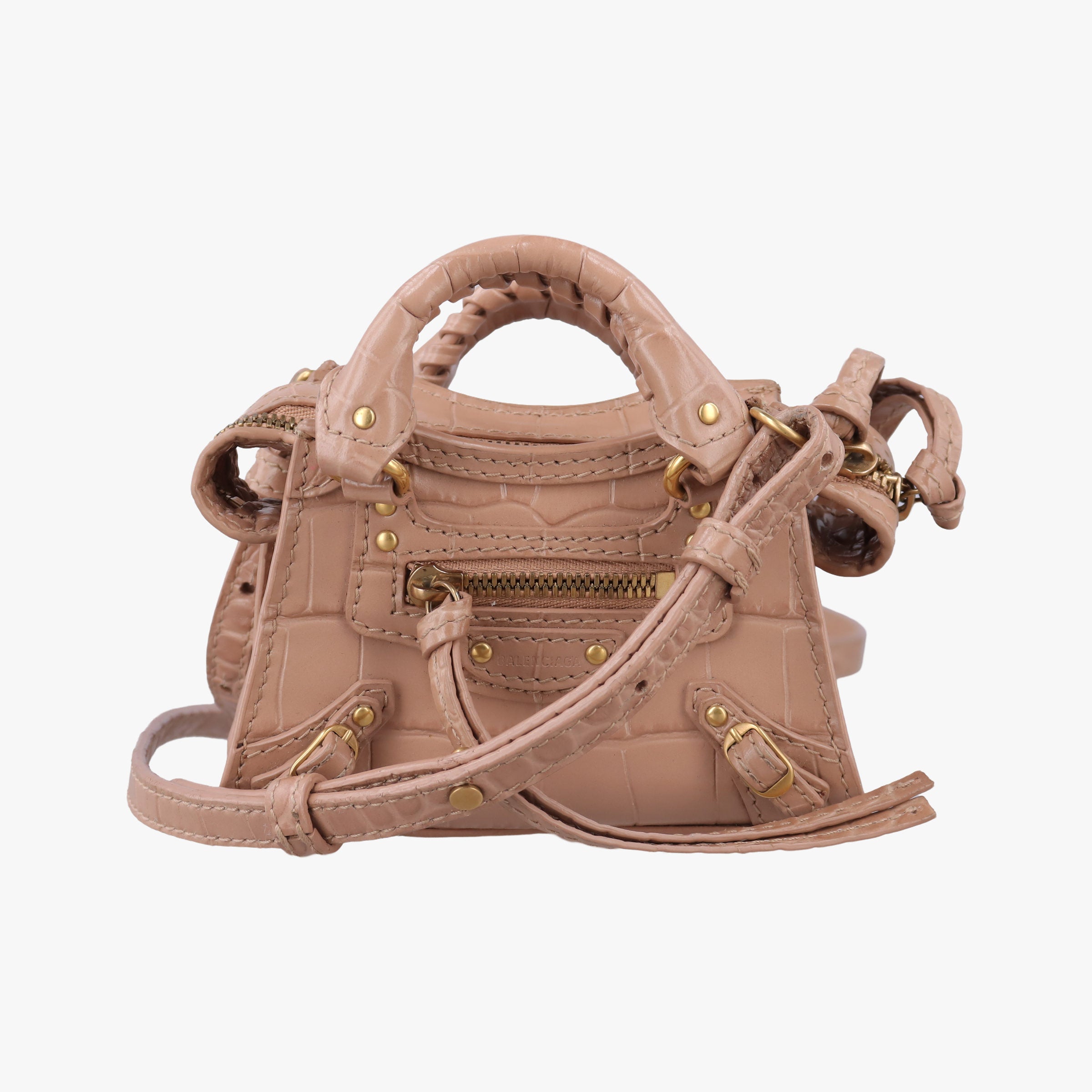 Pre-owned Balenciaga Neo Classic City nano Pink Leather  shoulderbag | stylenewstar
