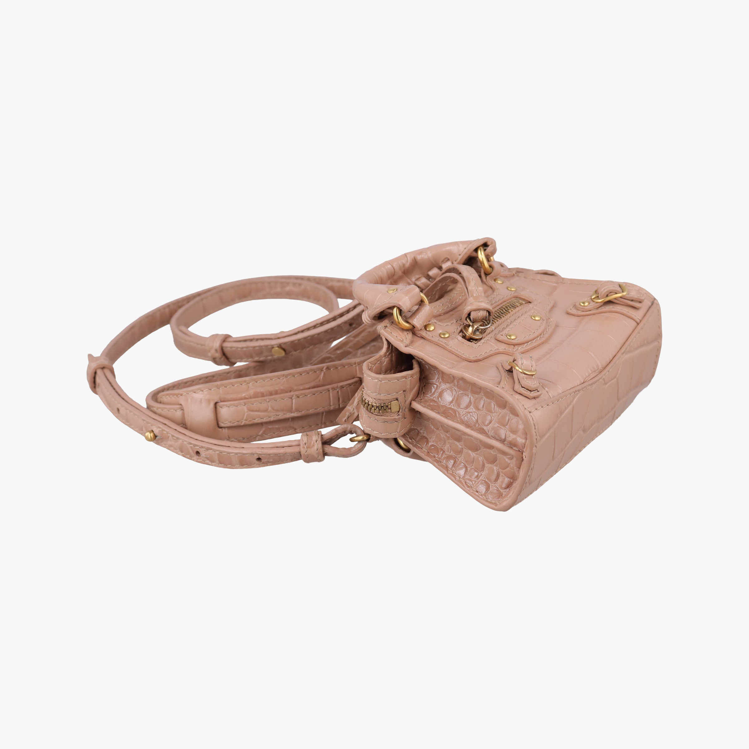 Pre-owned Balenciaga Neo Classic City nano Pink Leather  shoulderbag | stylenewstar