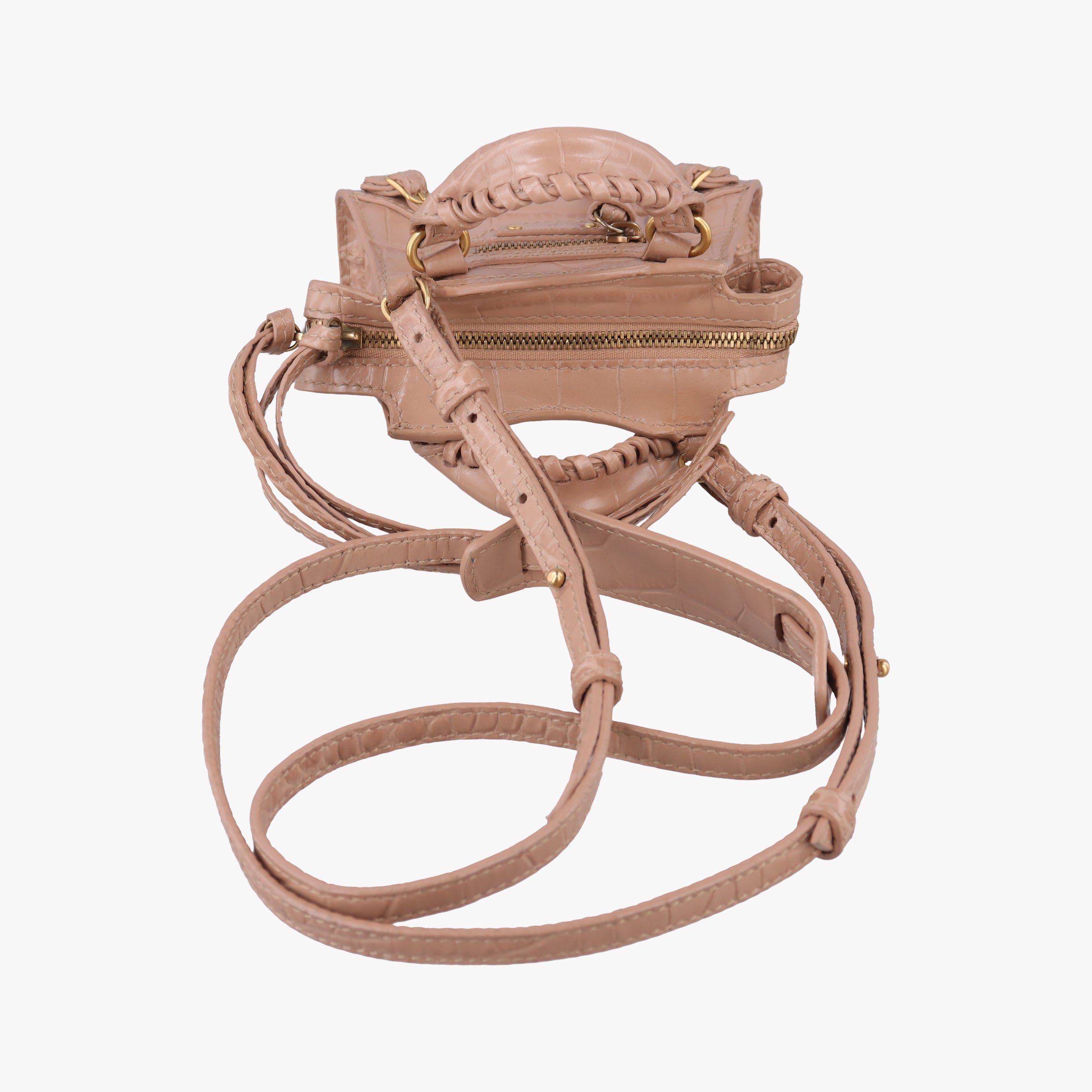 Pre-owned Balenciaga Neo Classic City nano Pink Leather  shoulderbag | stylenewstar