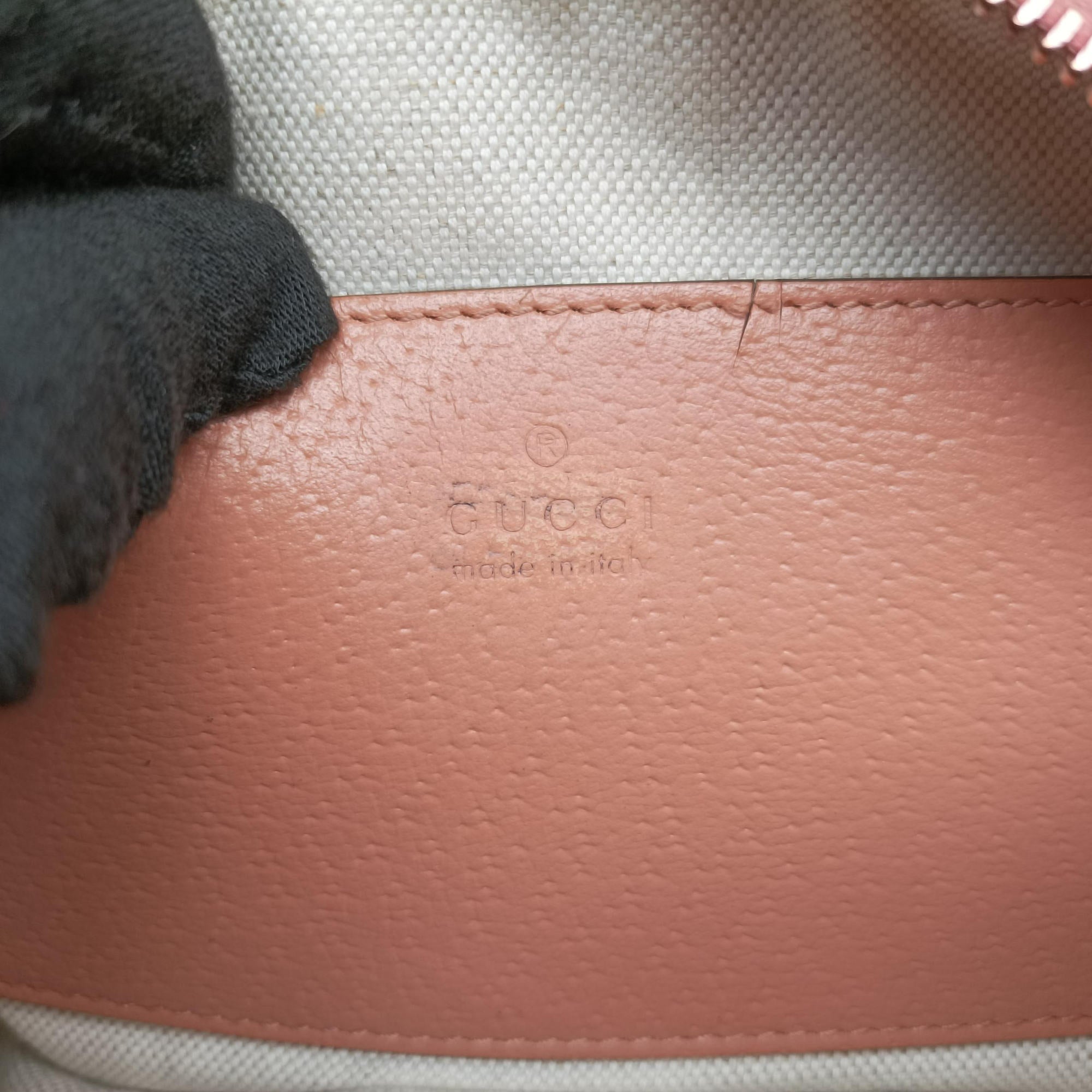 Vintage Gucci OPHIDIA Pink canvas×leather 574493 shoulderbag | stylenewstar