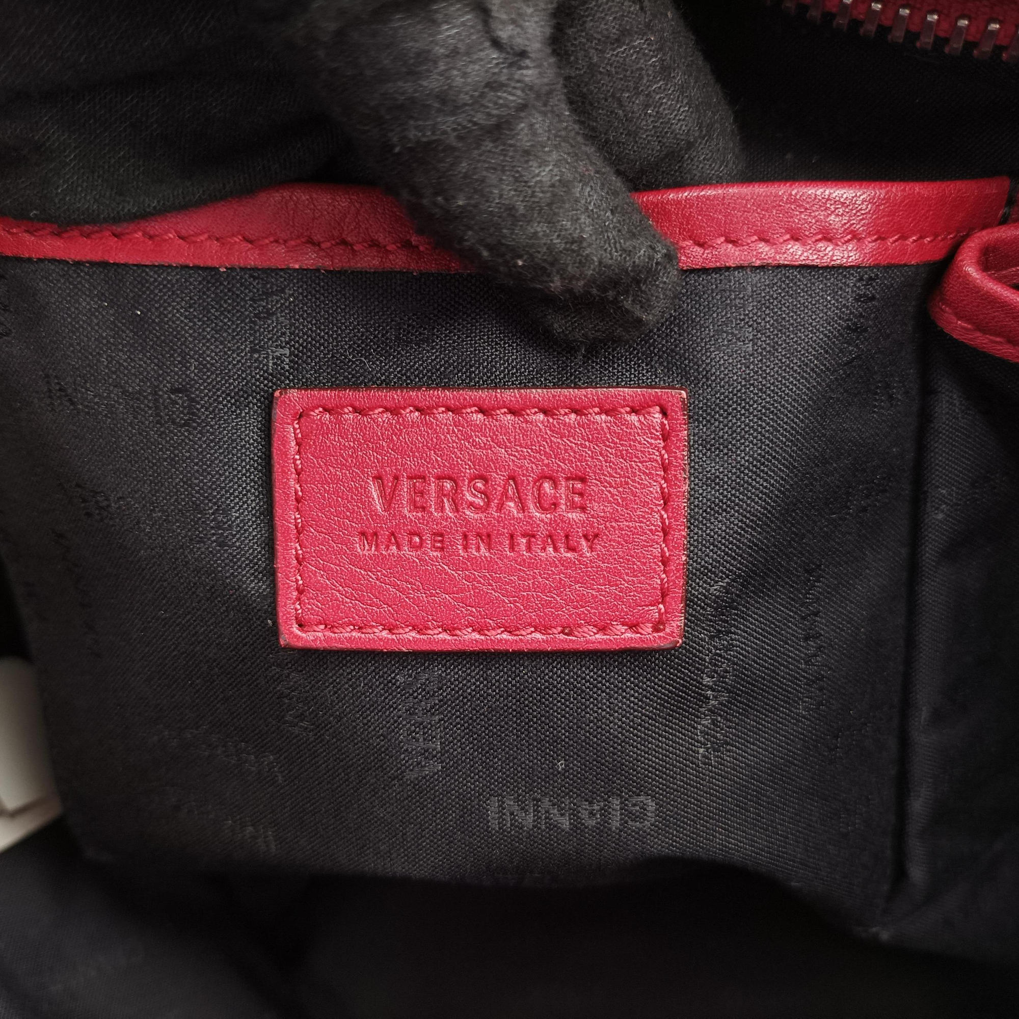Secondhand VERSACE Medusa Red Leather  handbag | stylenewstar