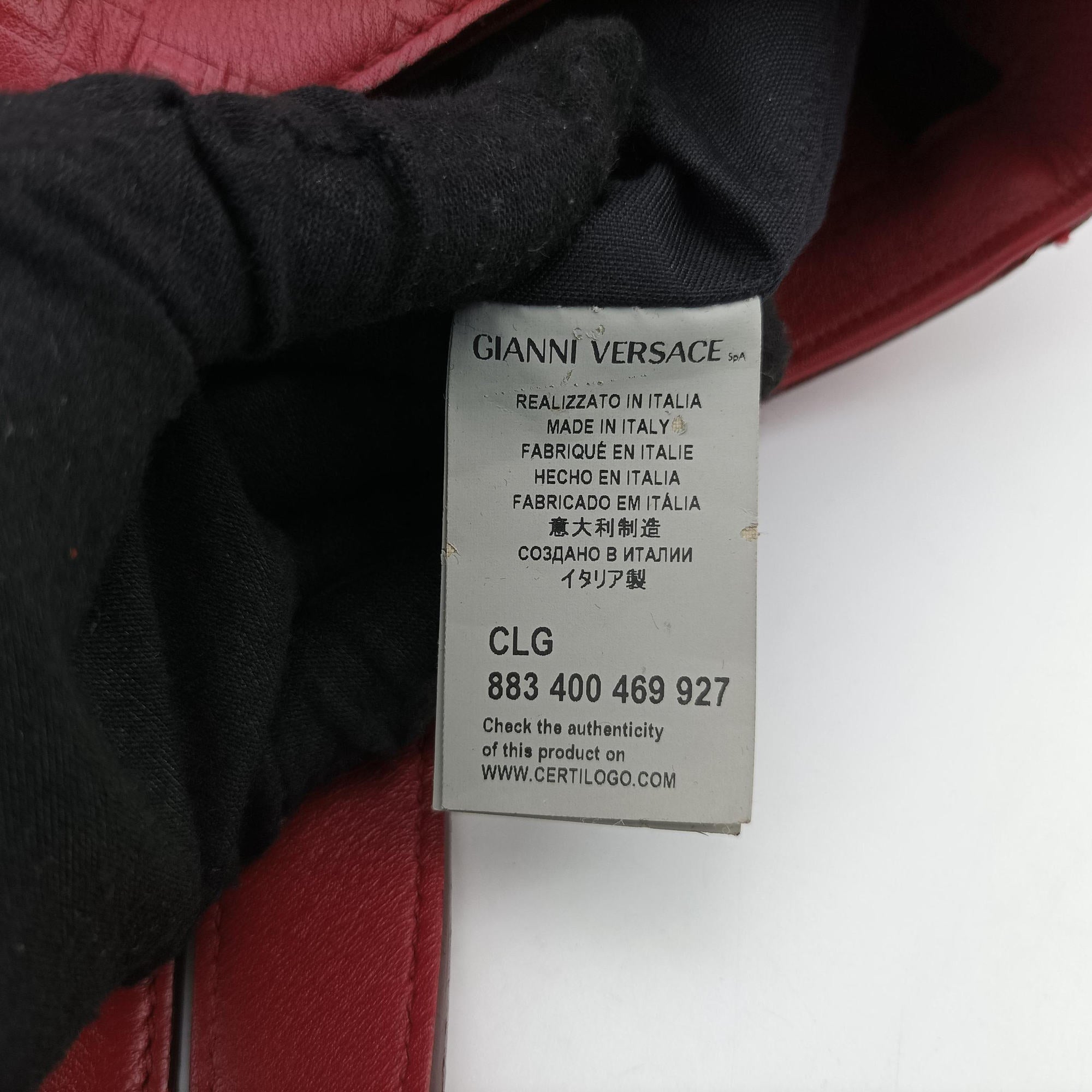 Secondhand VERSACE Medusa Red Leather  handbag | stylenewstar