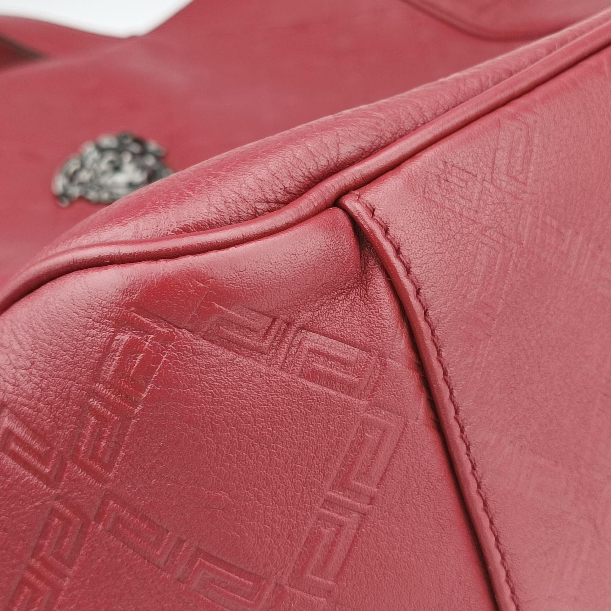 Secondhand VERSACE Medusa Red Leather  handbag | stylenewstar