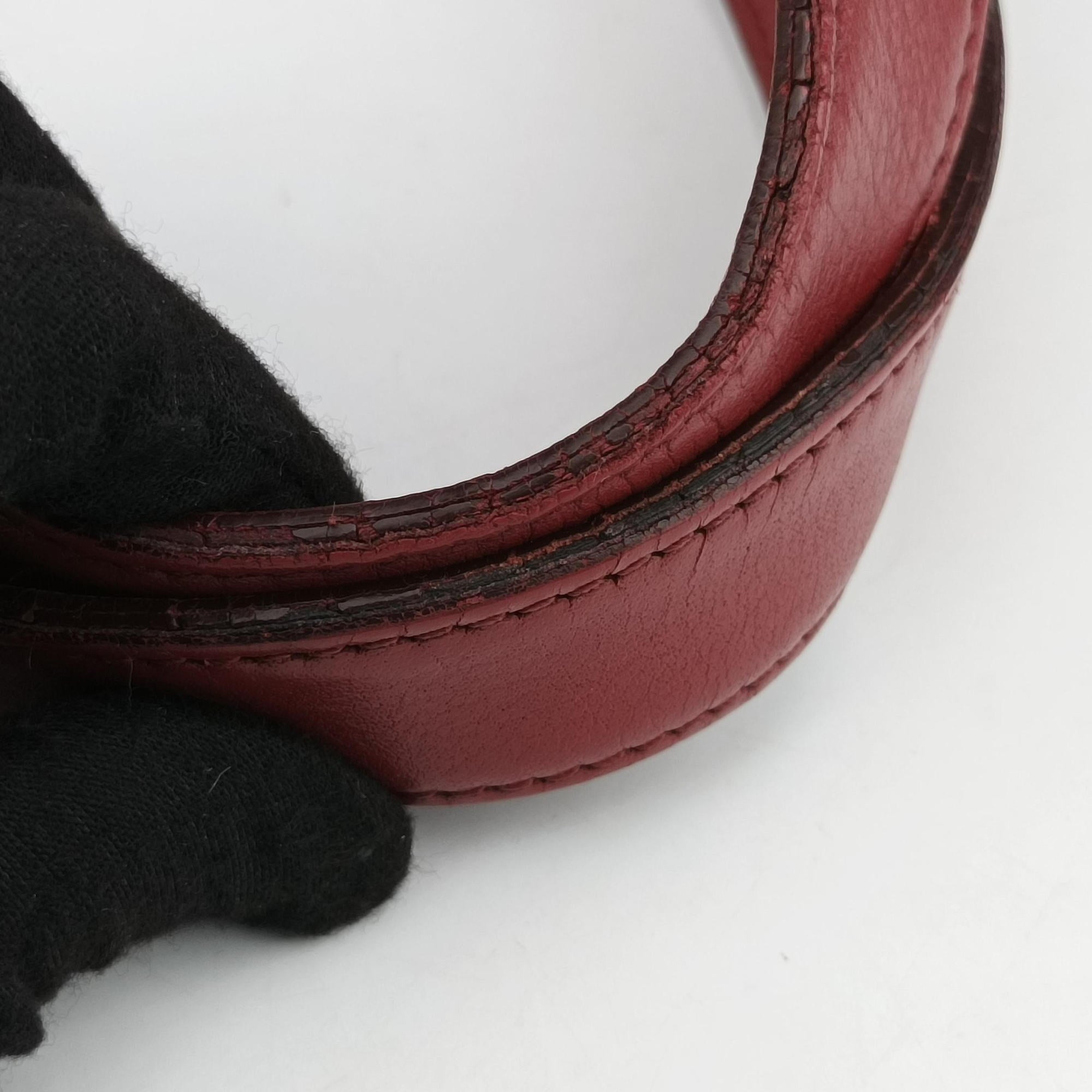 Secondhand VERSACE Medusa Red Leather  handbag | stylenewstar