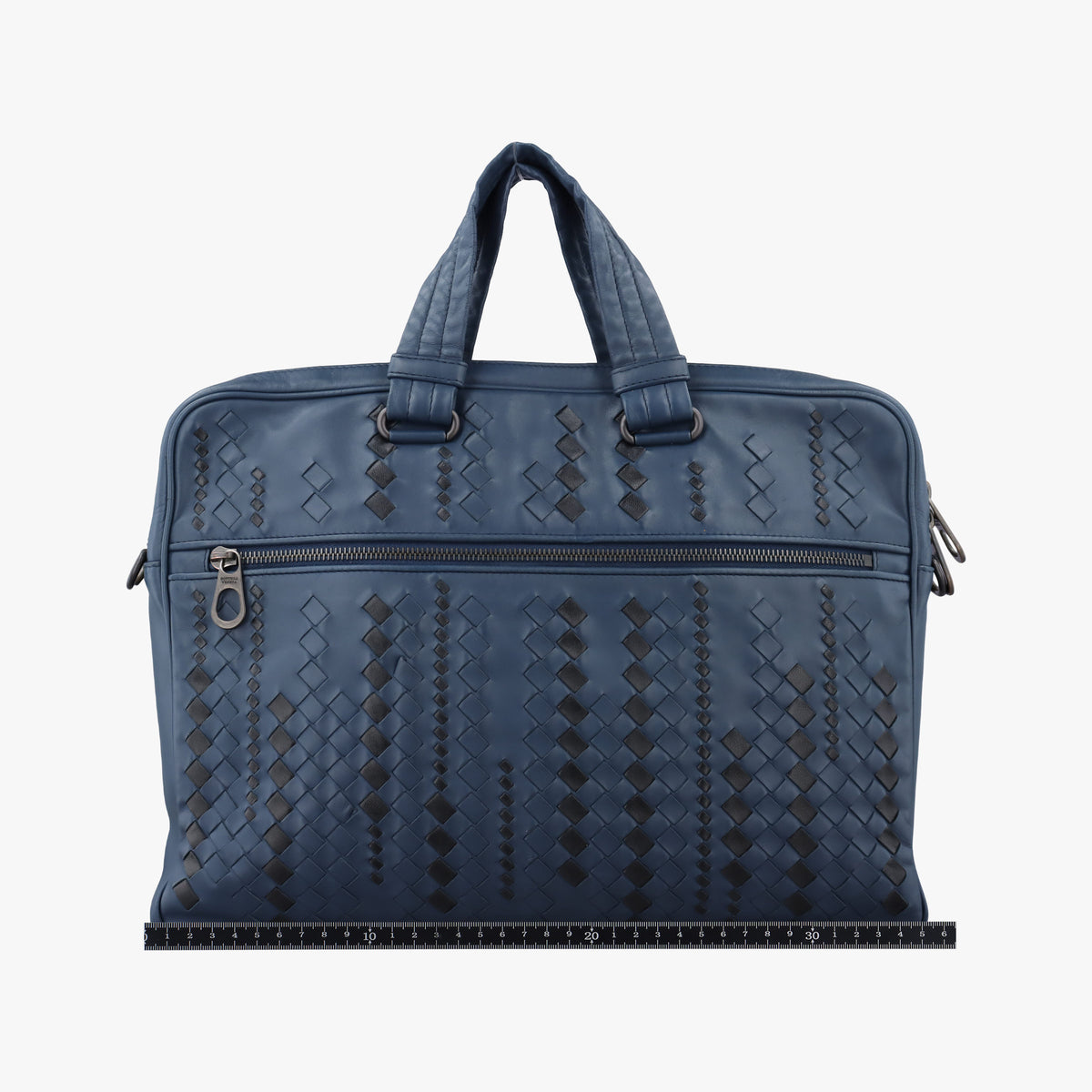 Pre-owned Bottega Veneta Intrecciato Blue×Black lambskin  shoulderbag | stylenewstar