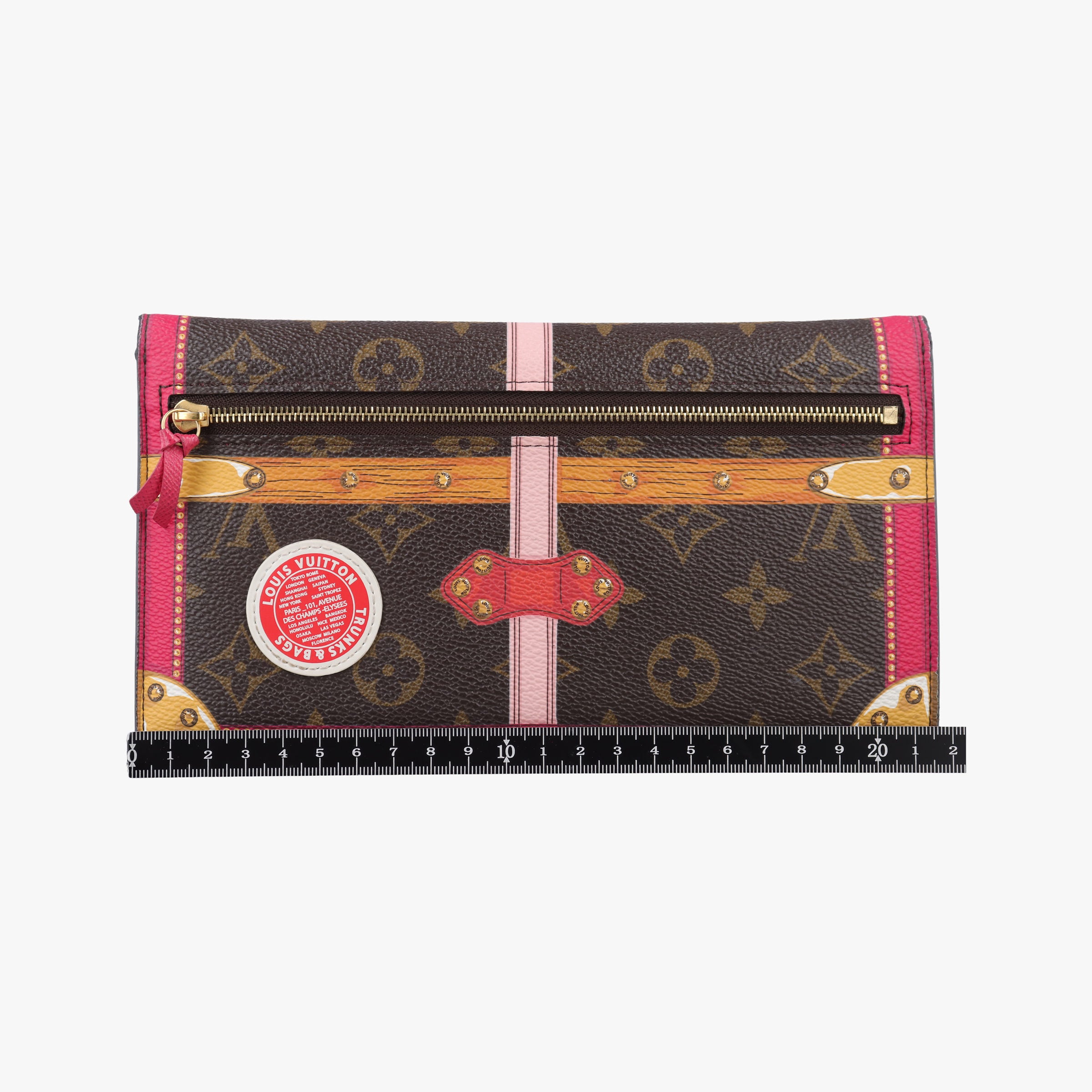 Vintage Louis Vuitton Pochette Weekend brown×Fuchsia Pink Monogram Canvas M62456 shoulderbag | stylenewstar