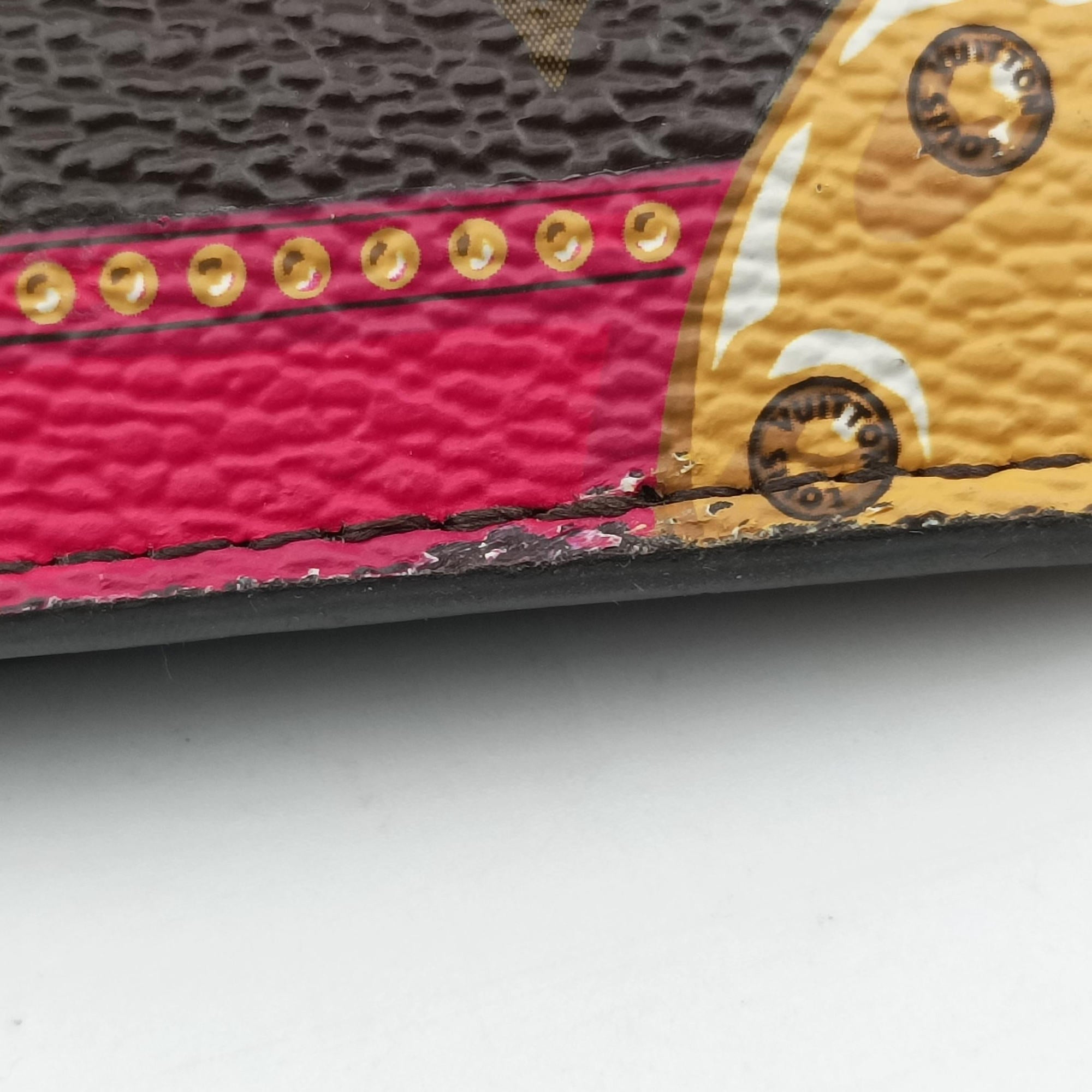 Vintage Louis Vuitton Pochette Weekend brown×Fuchsia Pink Monogram Canvas M62456 shoulderbag | stylenewstar