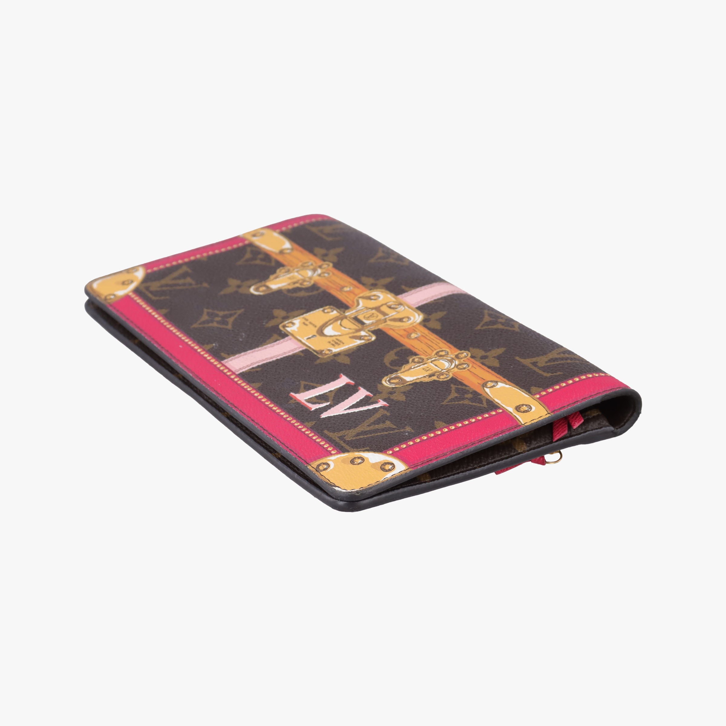 Vintage Louis Vuitton Pochette Weekend brown×Fuchsia Pink Monogram Canvas M62456 shoulderbag | stylenewstar