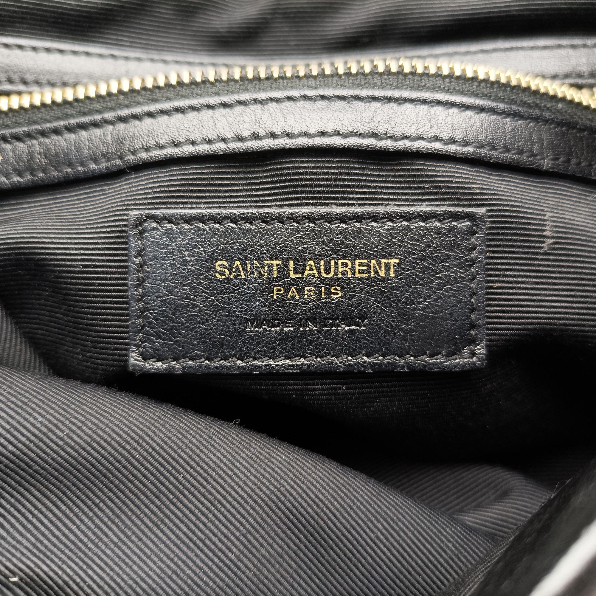 Secondhand Yves Saint Laurent Festival Fringe Backpack Black velour 421943 backpack/rucksack | stylenewstar