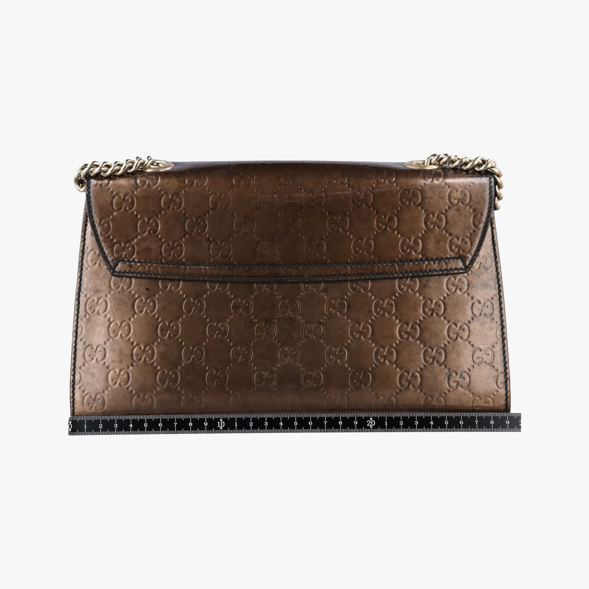 Pre-owned Gucci Emily Golden Patent 295402 shoulderbag | stylenewstar