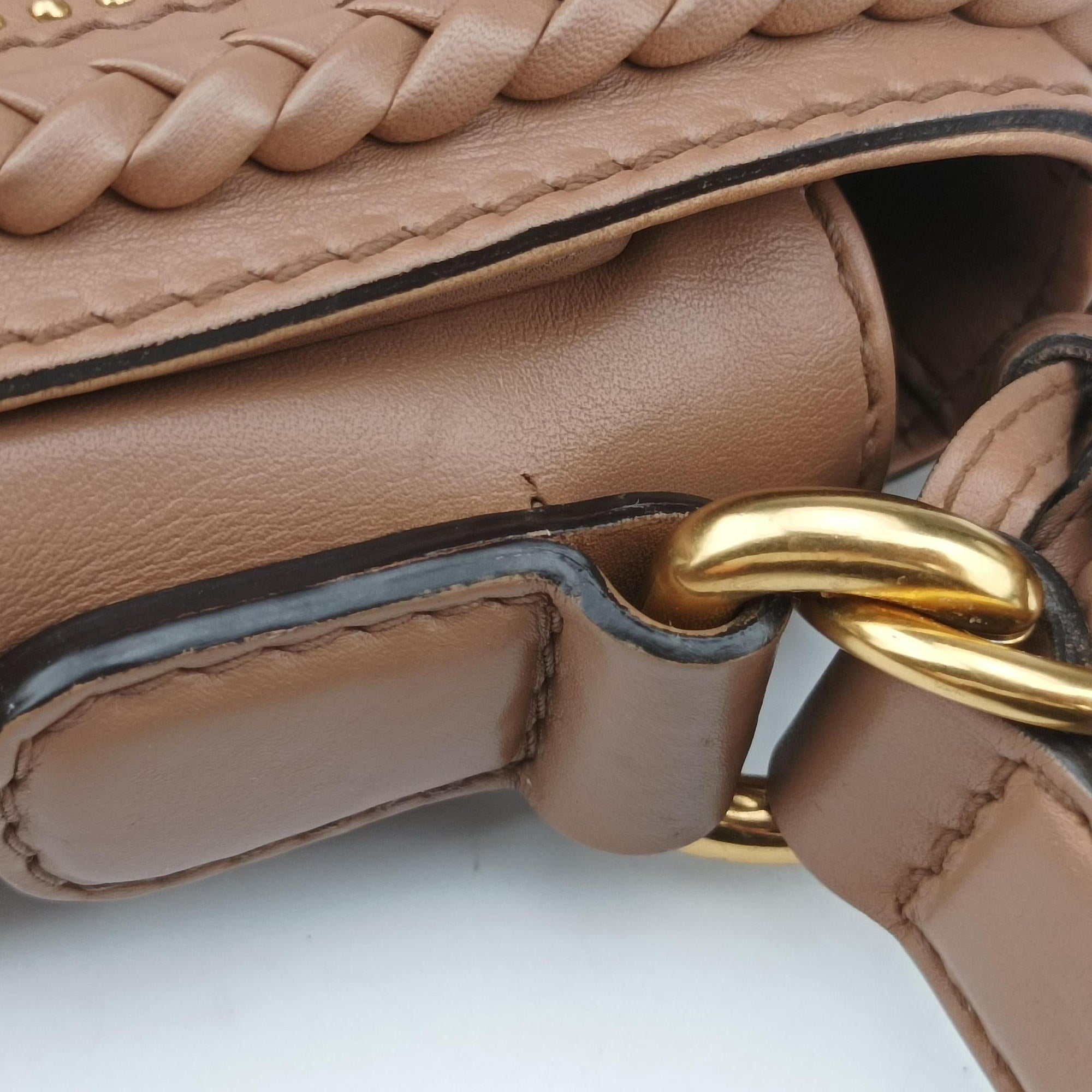 Pre-owned Gucci Tassel Handmade Medium Flap Camel Leather 263954 shoulderbag | stylenewstar