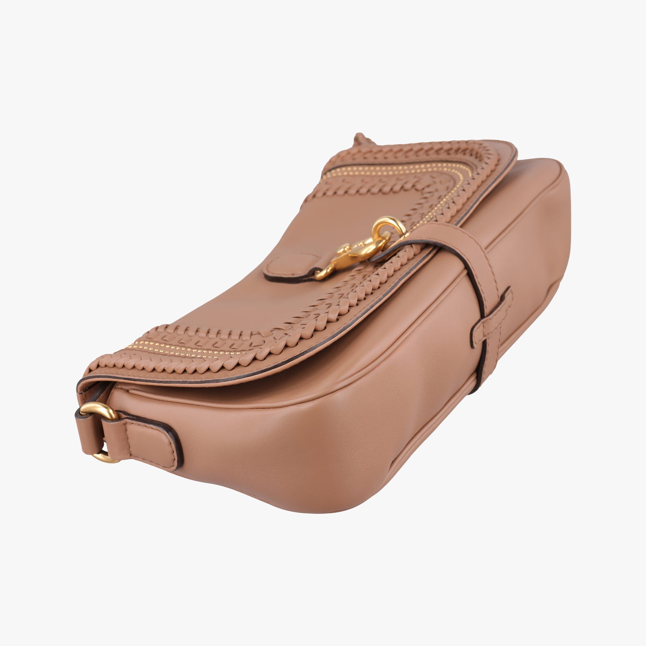 Pre-owned Gucci Tassel Handmade Medium Flap Camel Leather 263954 shoulderbag | stylenewstar