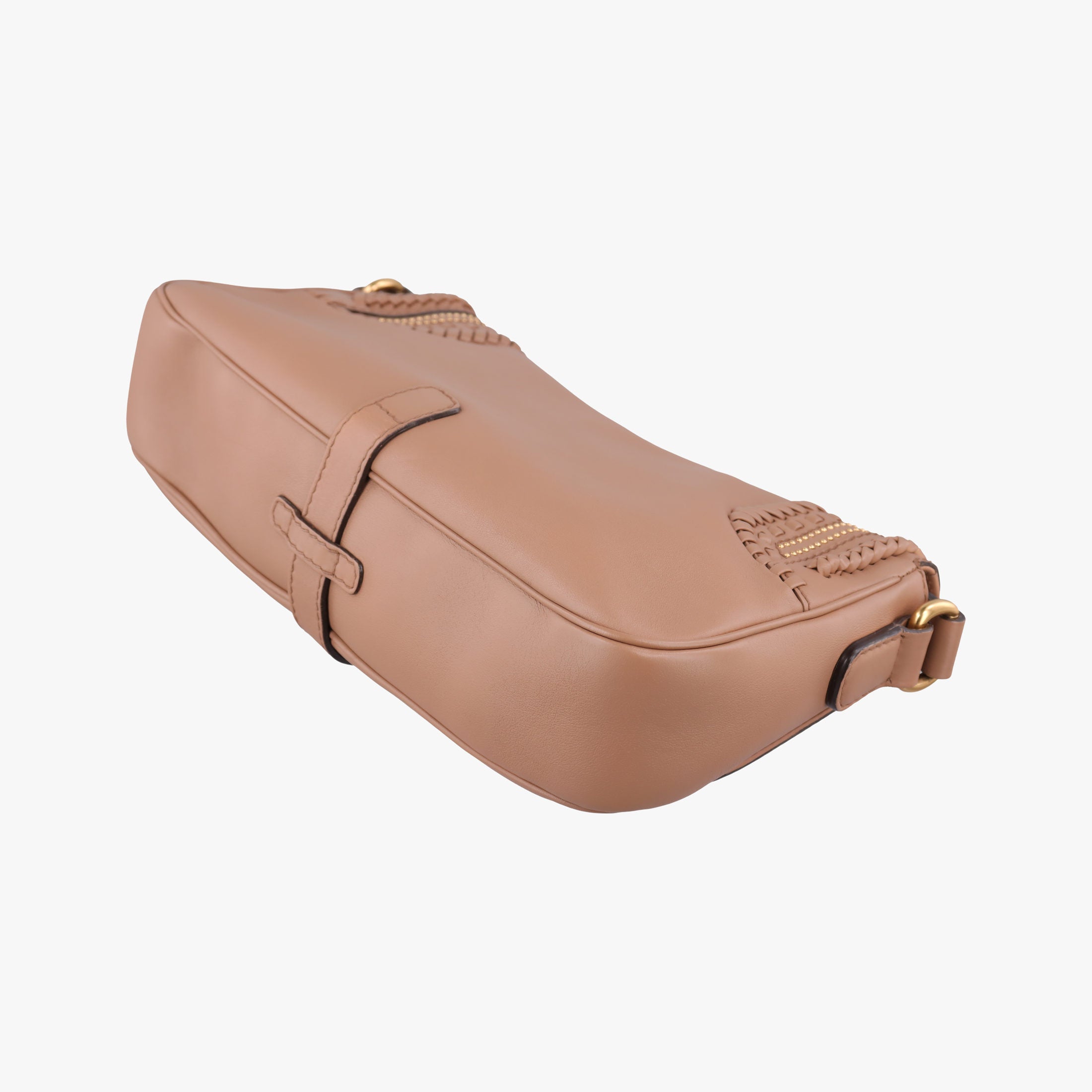 Pre-owned Gucci Tassel Handmade Medium Flap Camel Leather 263954 shoulderbag | stylenewstar