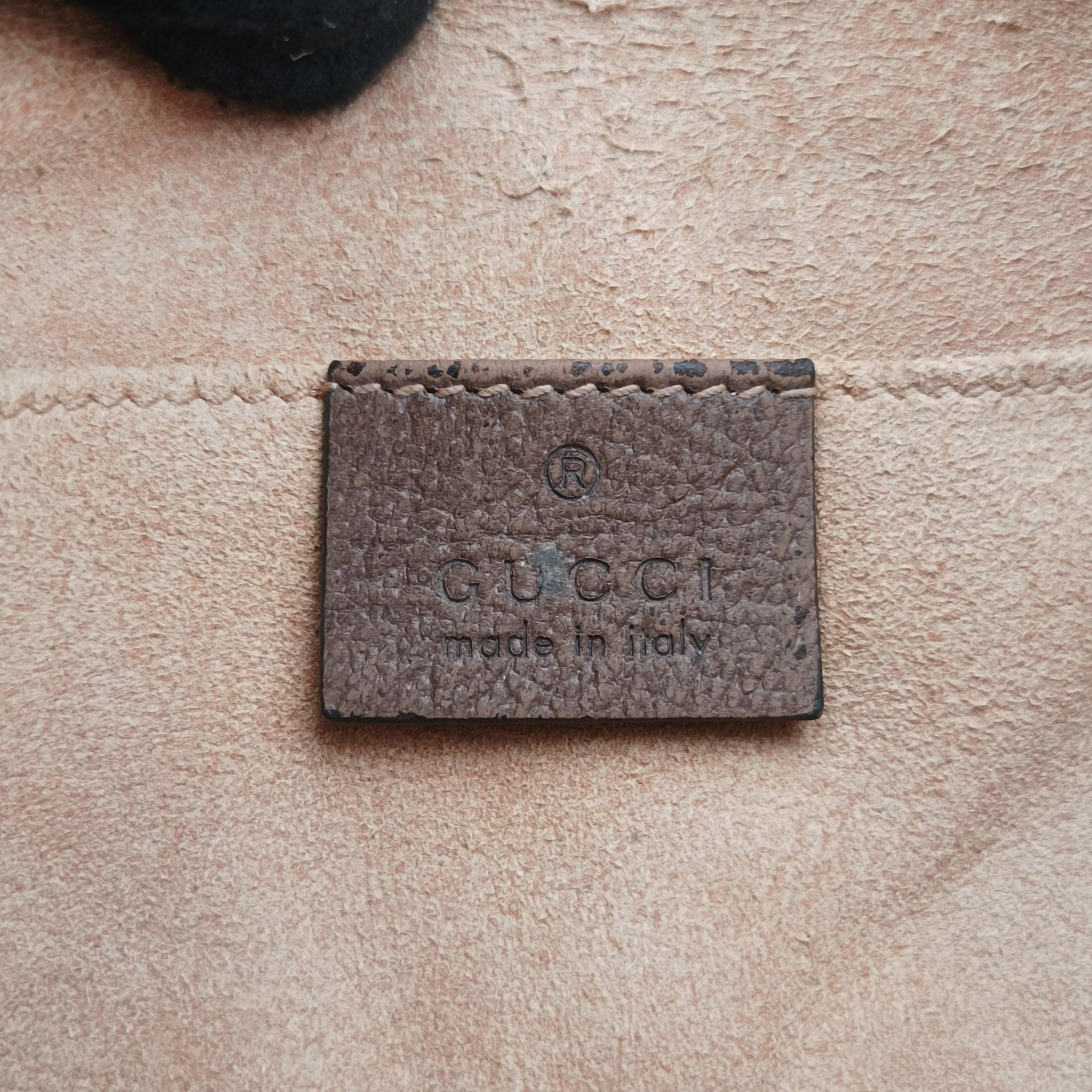 Pre-owned Gucci OPHIDIA Beige x Brown PVC coated canvas×leather 517350 shoulderbag | stylenewstar