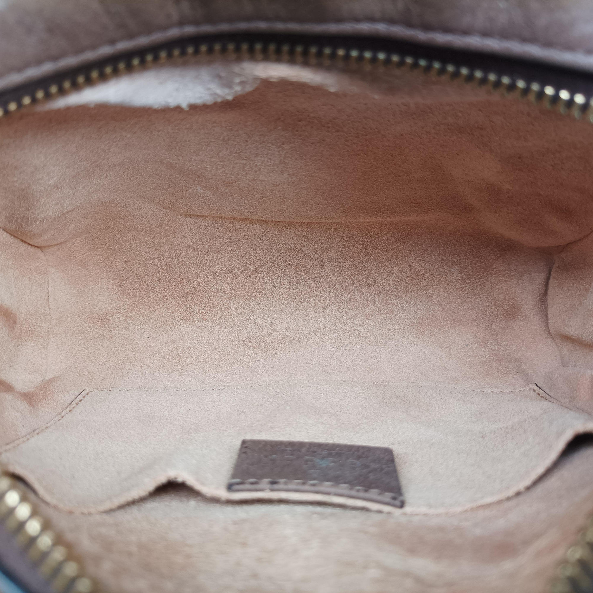 Pre-owned Gucci OPHIDIA Beige x Brown PVC coated canvas×leather 517350 shoulderbag | stylenewstar
