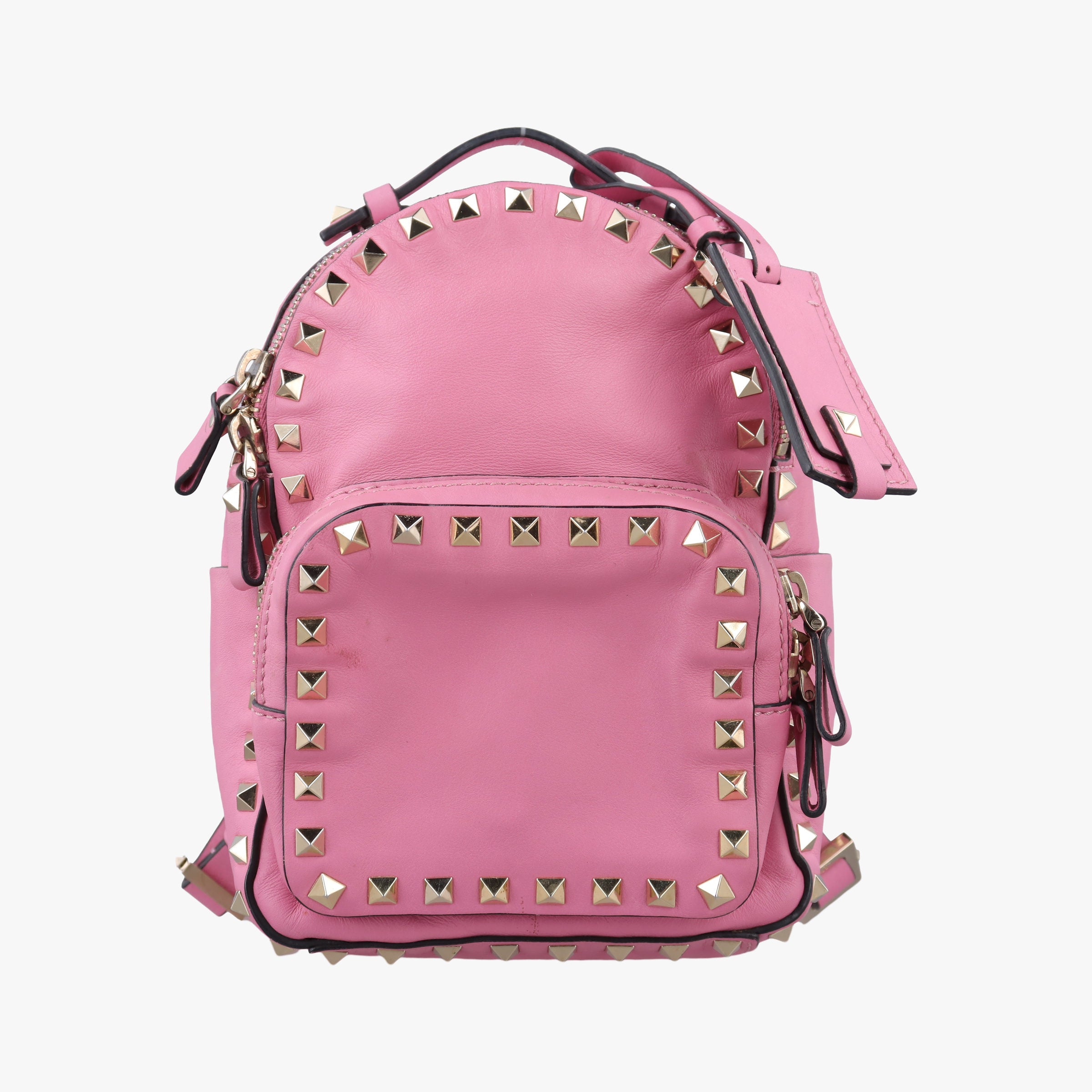 Secondhand Valentino Rockstud Pink Leather  backpack/rucksack | stylenewstar