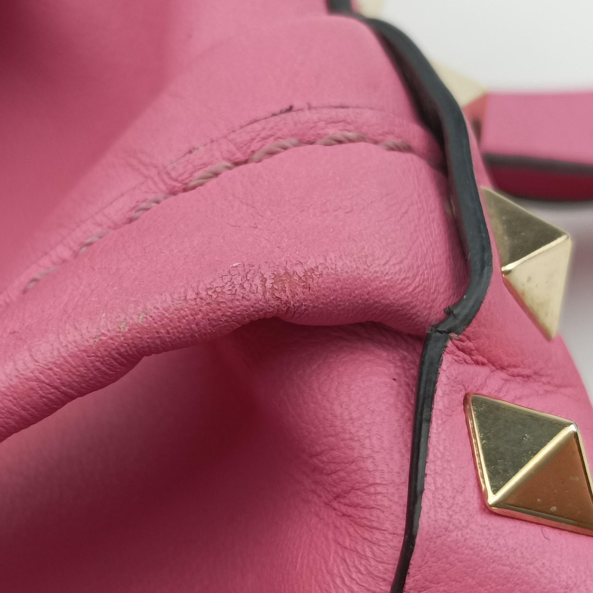 Secondhand Valentino Rockstud Pink Leather  backpack/rucksack | stylenewstar
